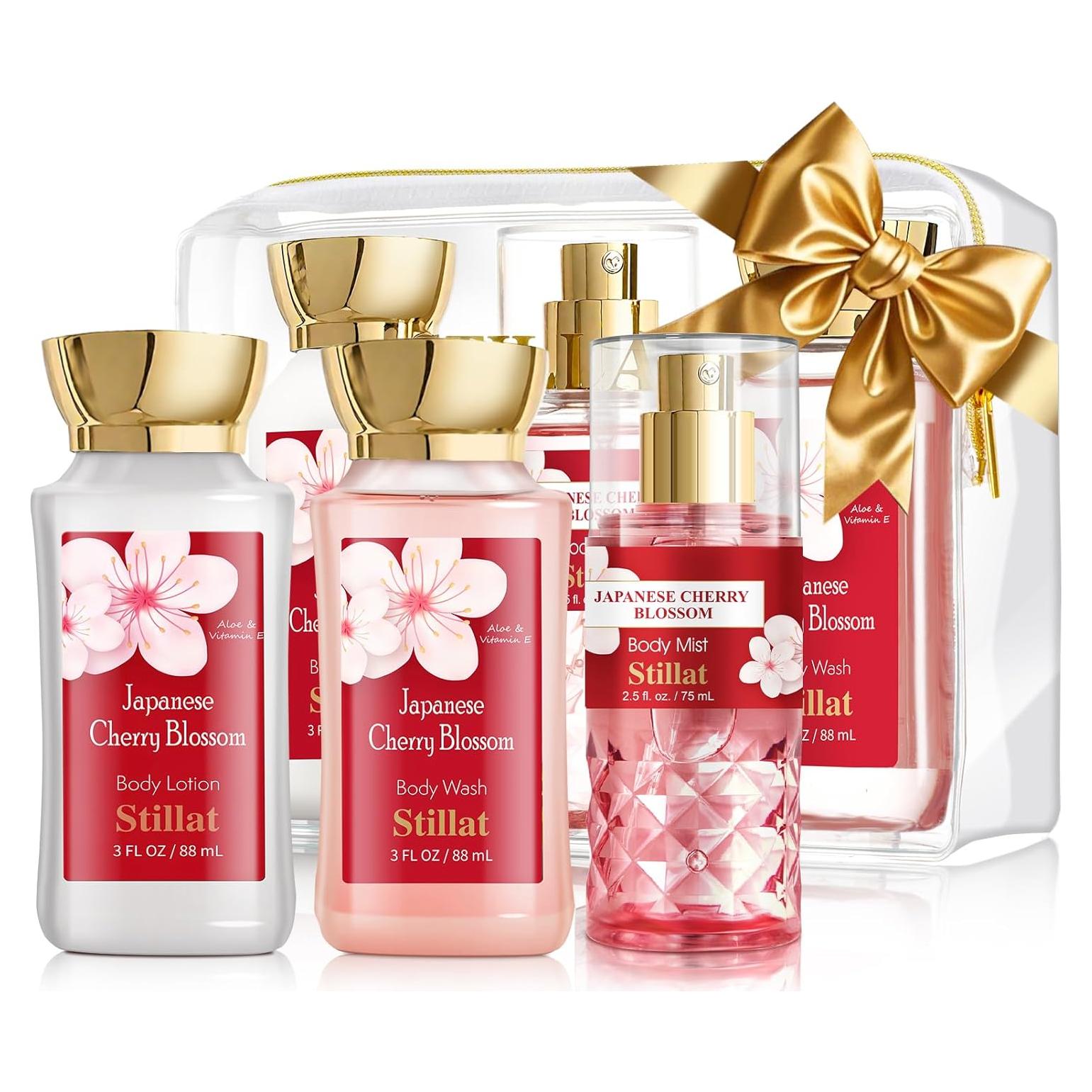 Conjunto de Cuidado Corporal YUEYUEDI Flor de Cerezo 3 Piezas