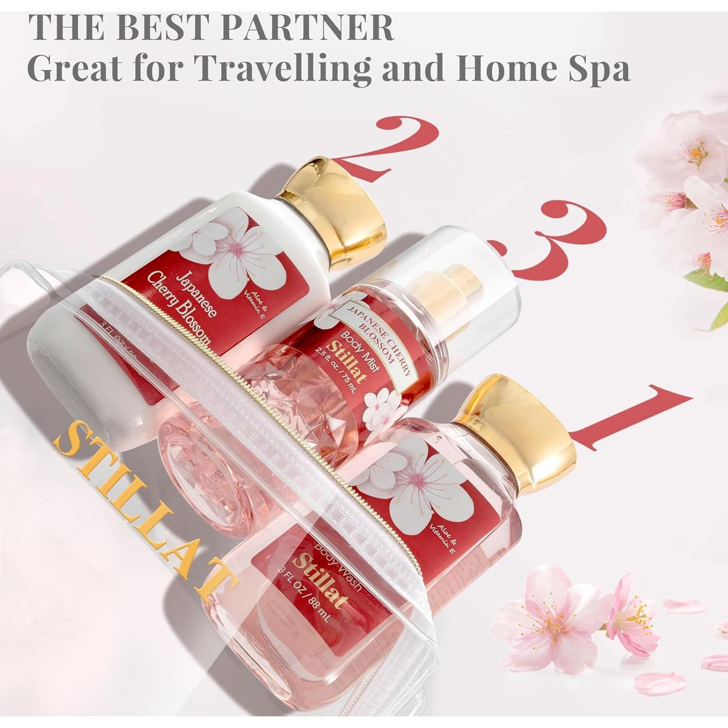 Conjunto de Cuidado Corporal YUEYUEDI Flor de Cerezo 3 Piezas