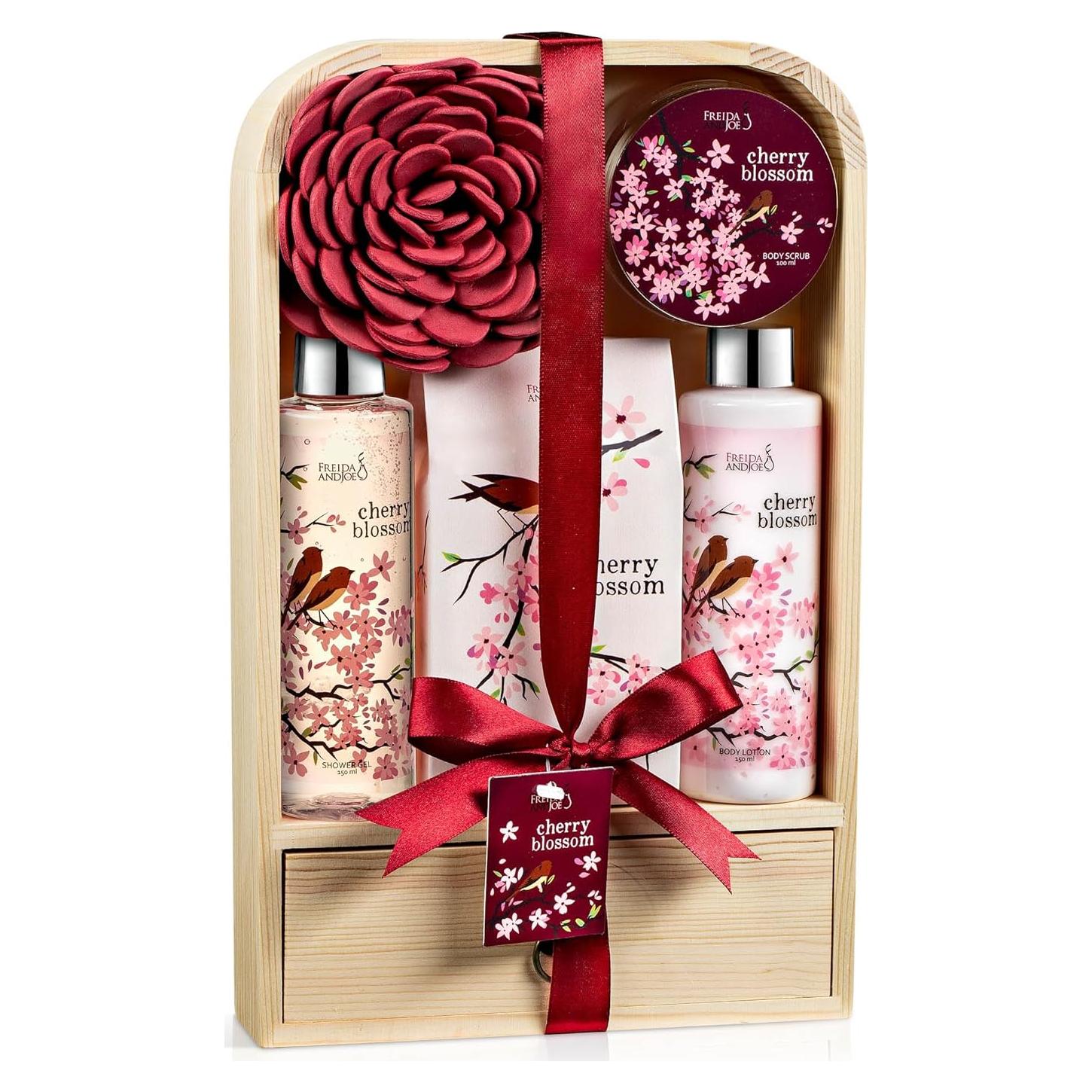 Set de Regalo de Baño Freida y Joe - 6 Piezas Flor de Cerezo