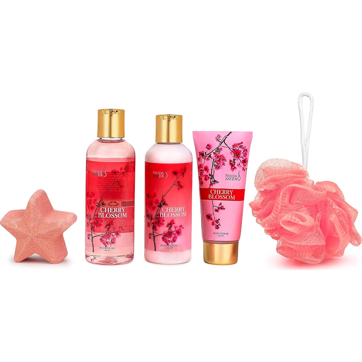 Cesta de Regalo Spa Freida y Joe - 5 Piezas Flor de Cerezo