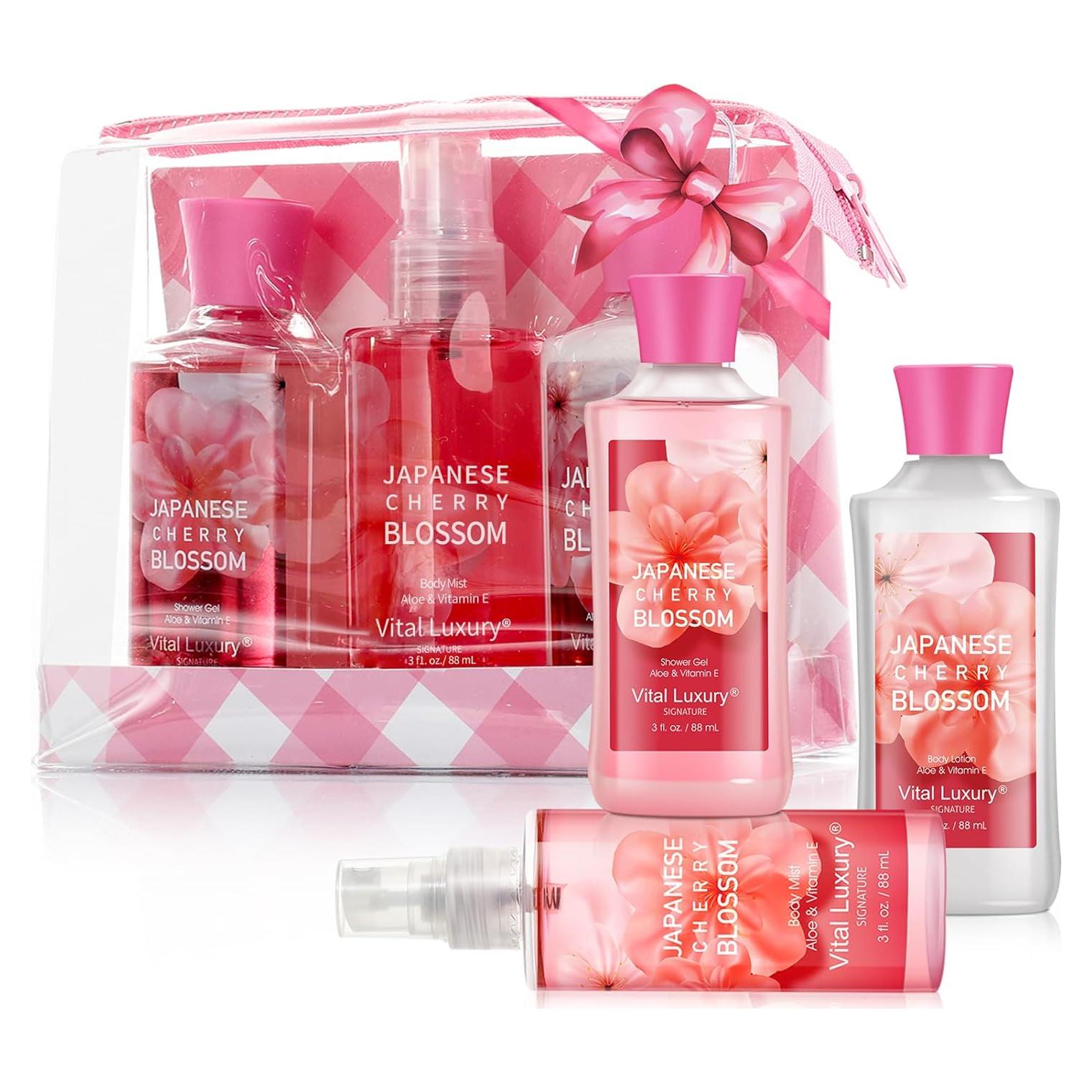 Juego de Regalo Spa Cherry Blossom Bblove - 3 Piezas Viaje