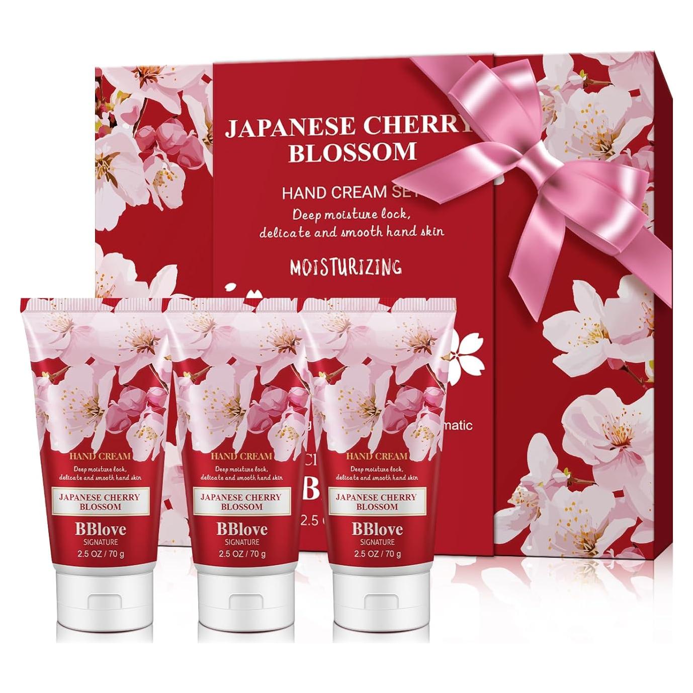 Set de Crema para Manos y Cuerpo Loción Hidratante 3PCS Flor de Cerezo