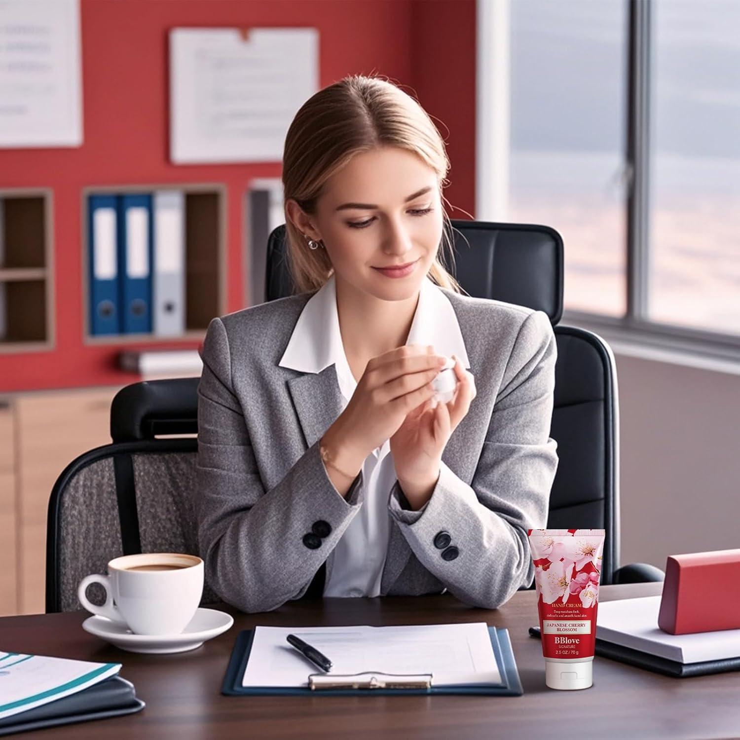 Set de Crema para Manos y Cuerpo Loción Hidratante 3PCS Flor de Cerezo