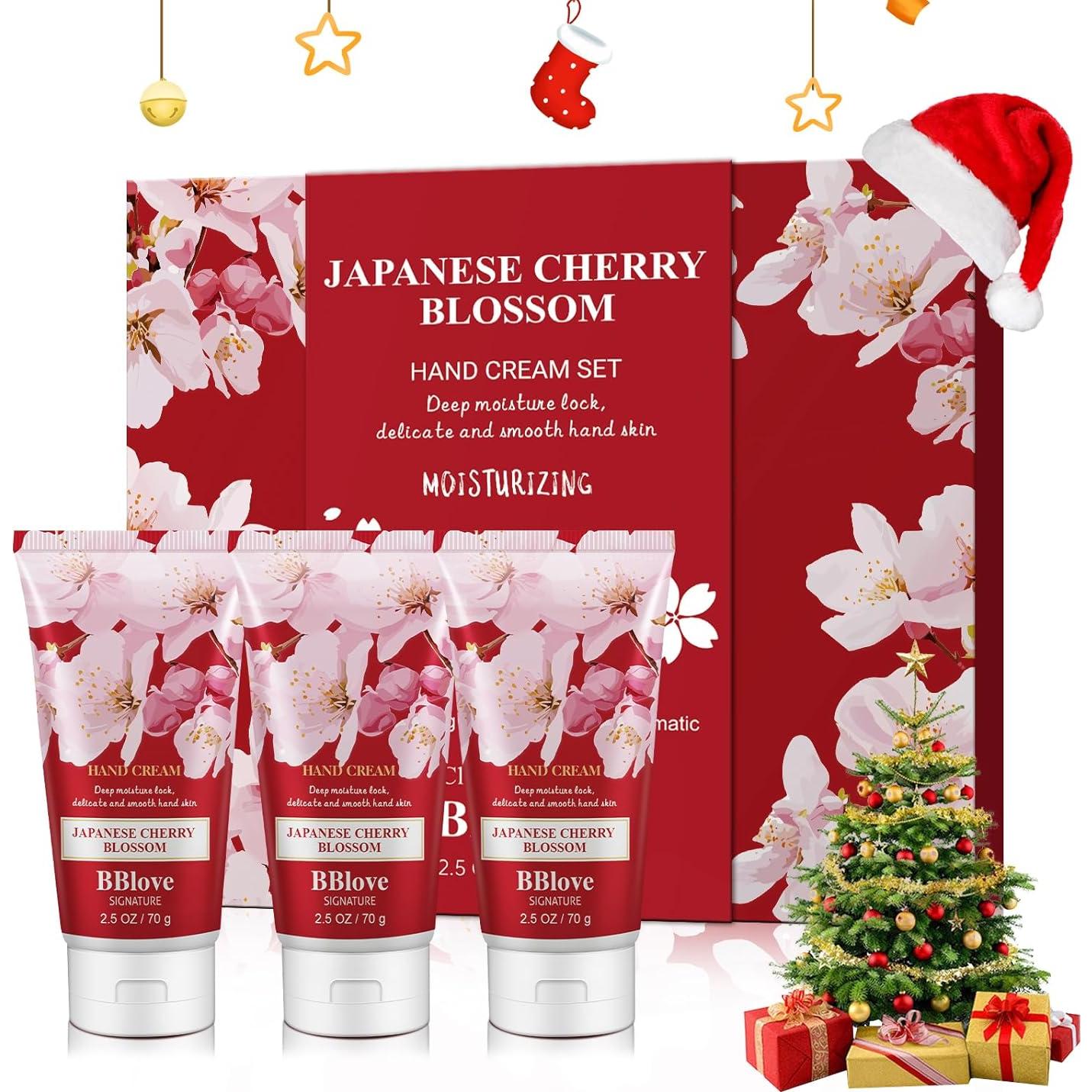 Set de Crema para Manos y Cuerpo Loción Hidratante 3PCS Flor de Cerezo