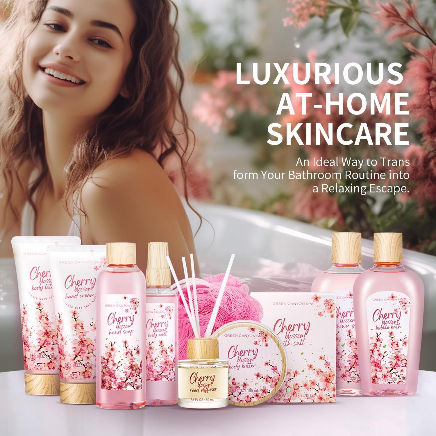 Cesta de Regalo Spa Green Canyon 11pcs Flor de Cerezo