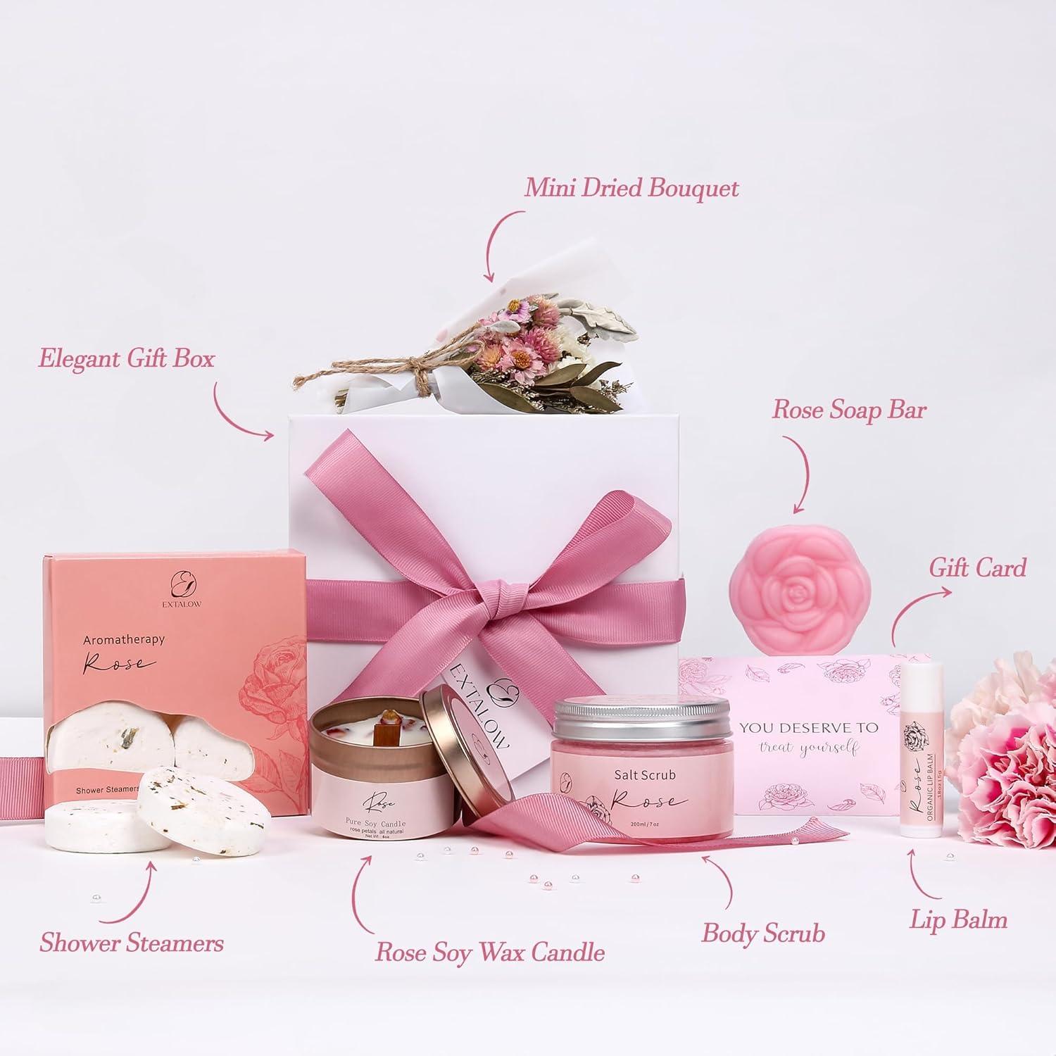 Set de Spa en Casa Rosa EXTALOW - Regalos para Mujeres