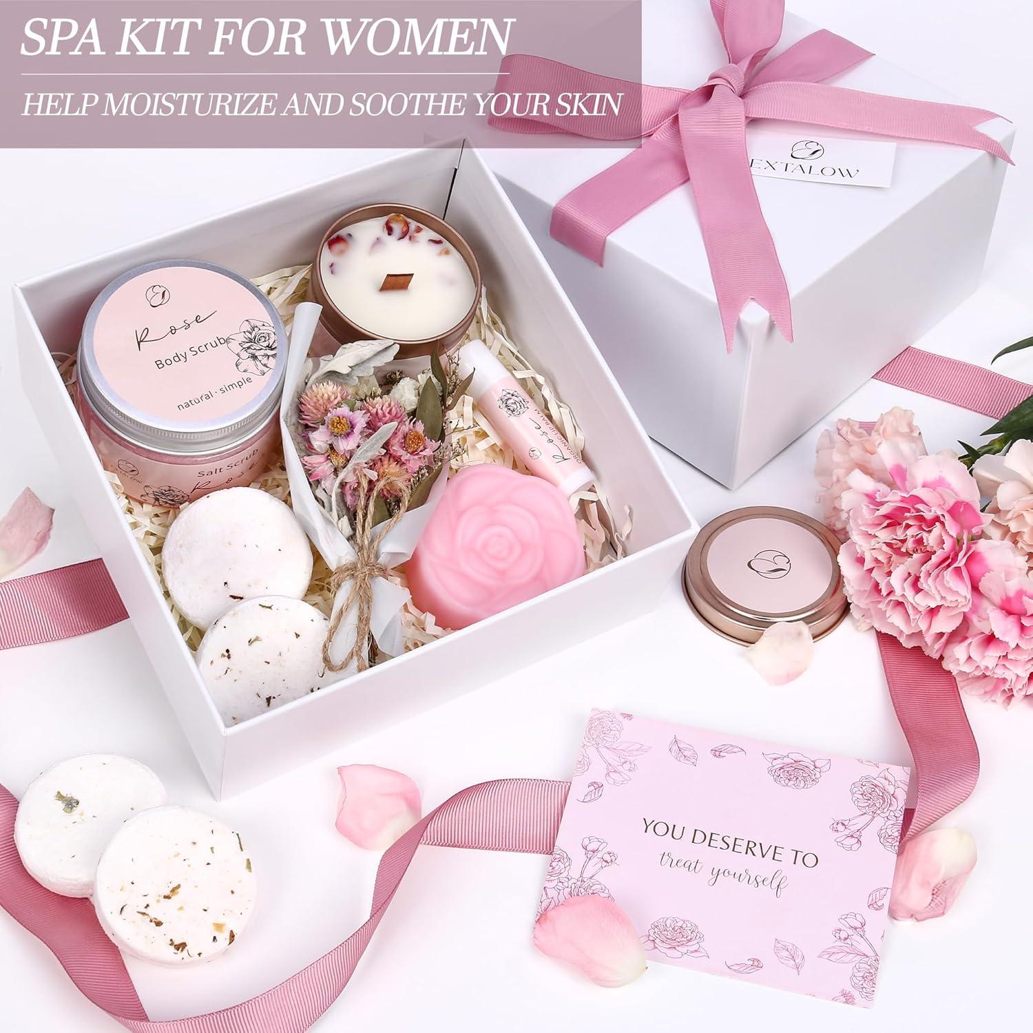 Set de Spa en Casa Rosa EXTALOW - Regalos para Mujeres