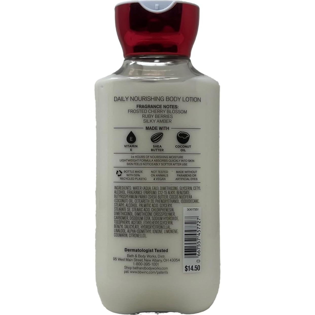 Conjunto de Lociones Corporales Bath & Body Works 2x226g Cereza de Invierno