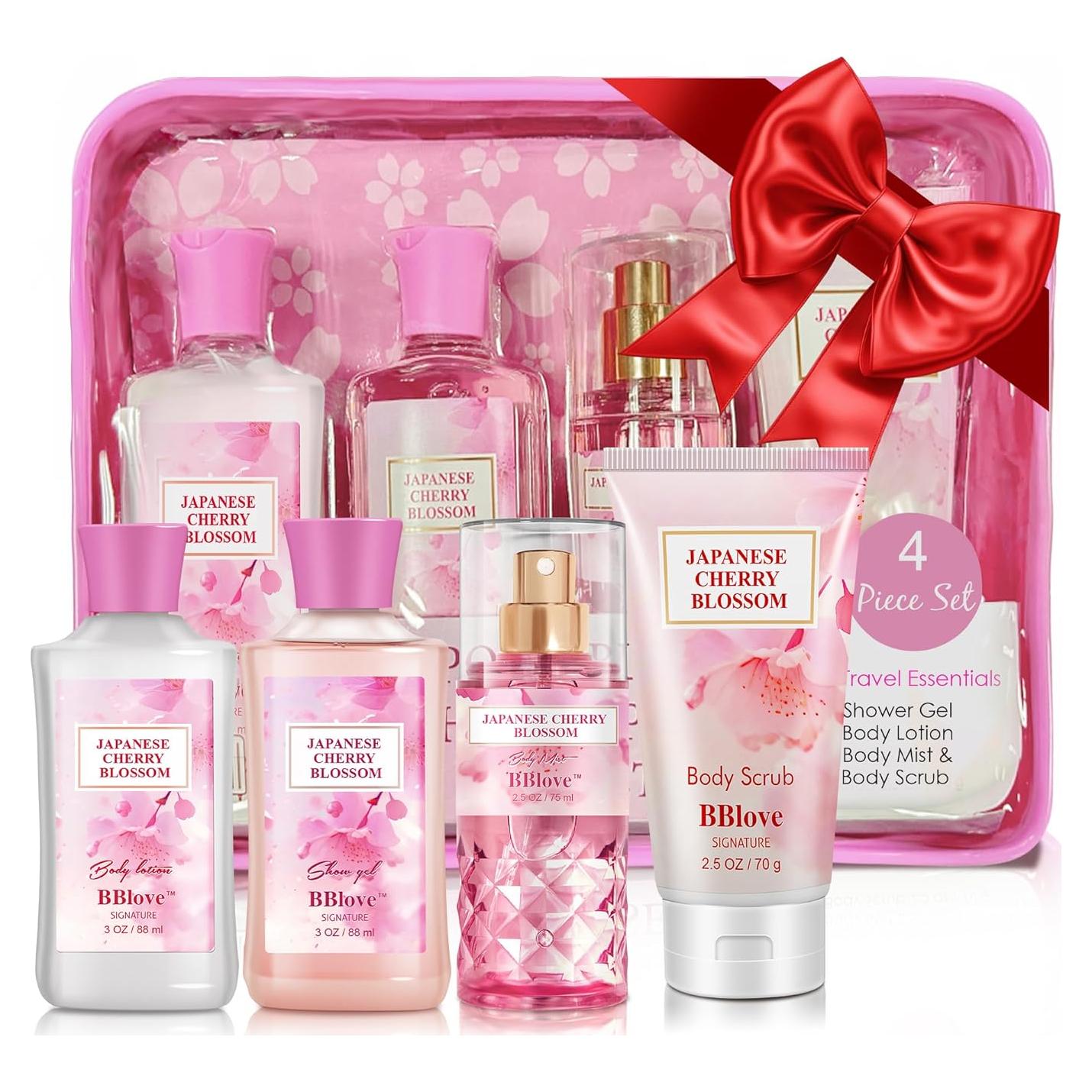 Set de Cuidado Corporal BBlove 4 Piezas Flor de Cerezo