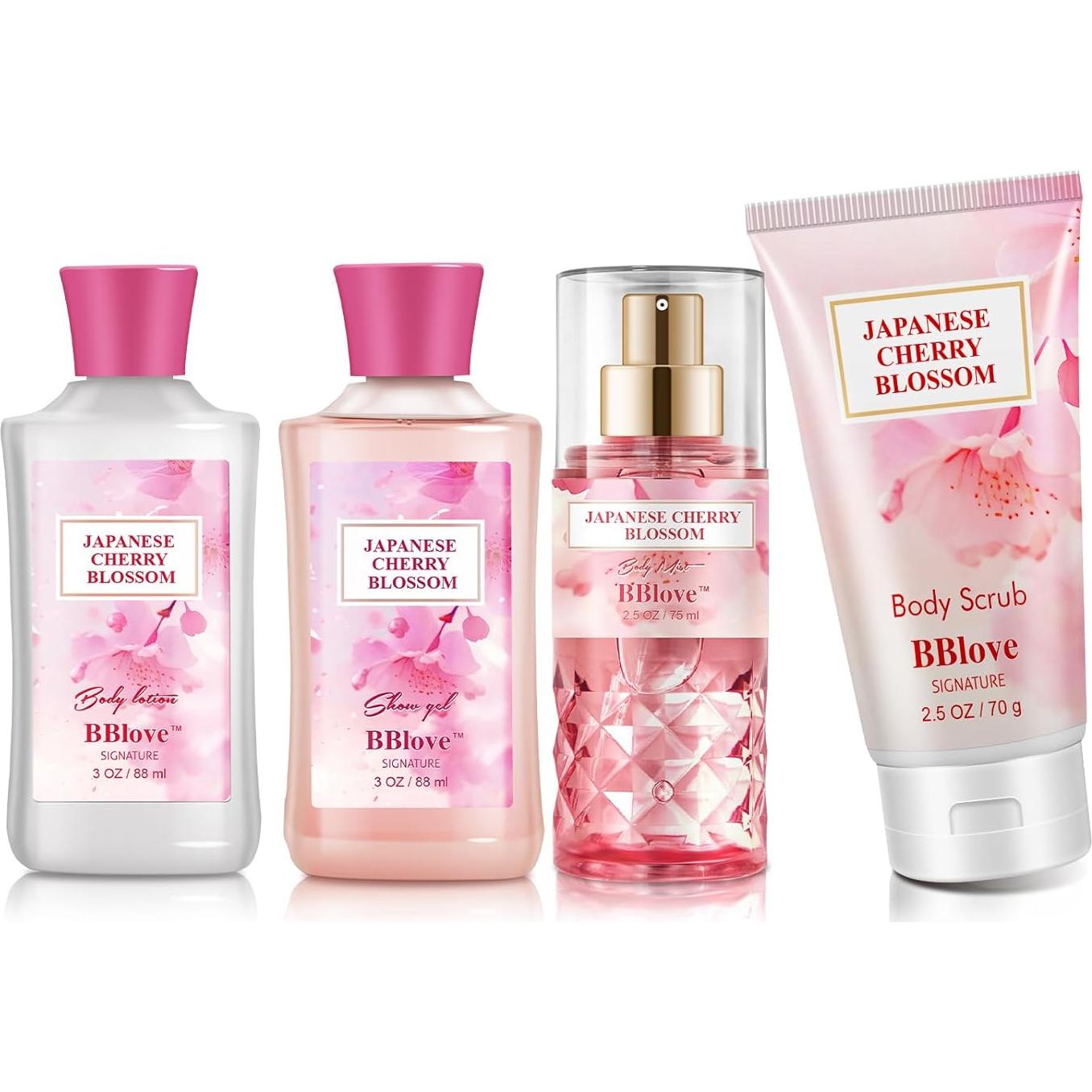Set de Cuidado Corporal BBlove 4 Piezas Flor de Cerezo