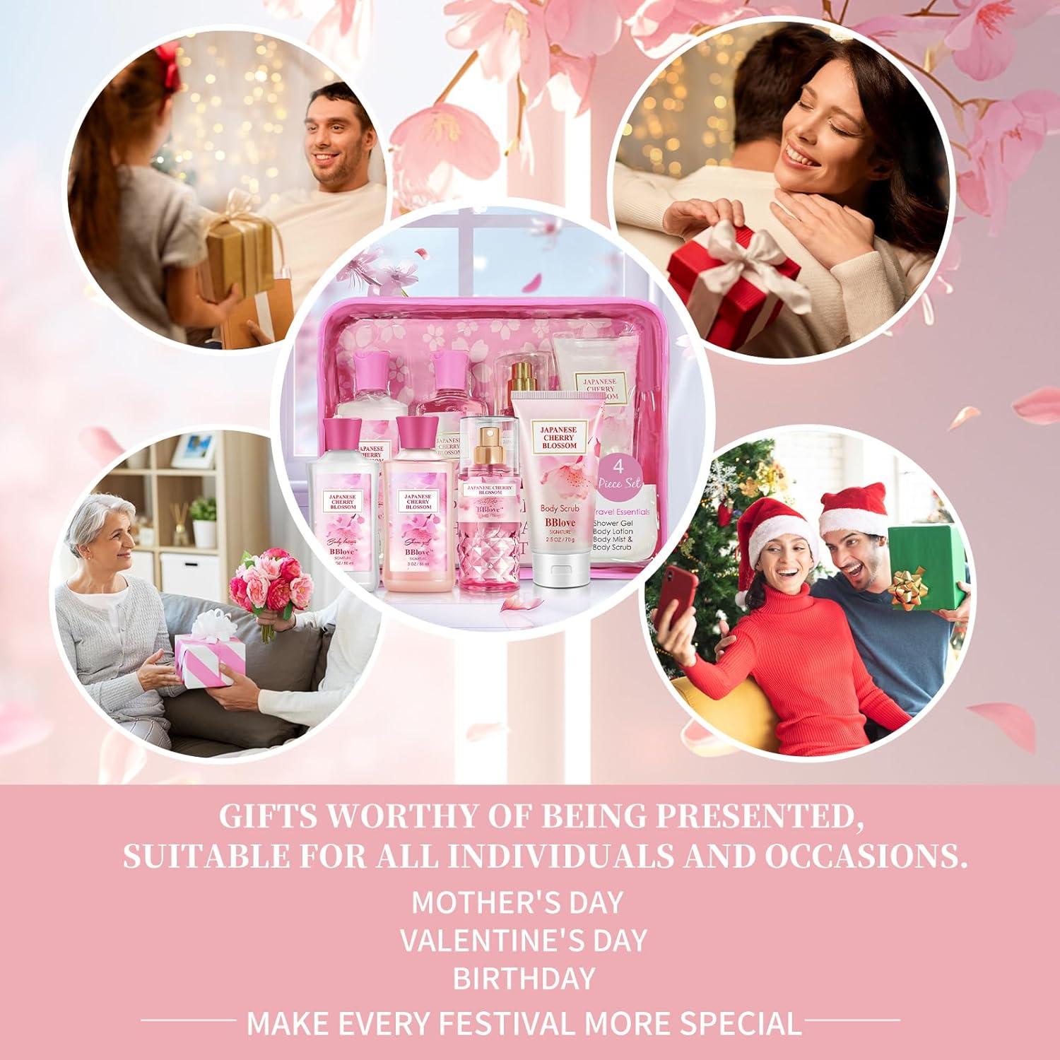 Set de Cuidado Corporal BBlove 4 Piezas Flor de Cerezo