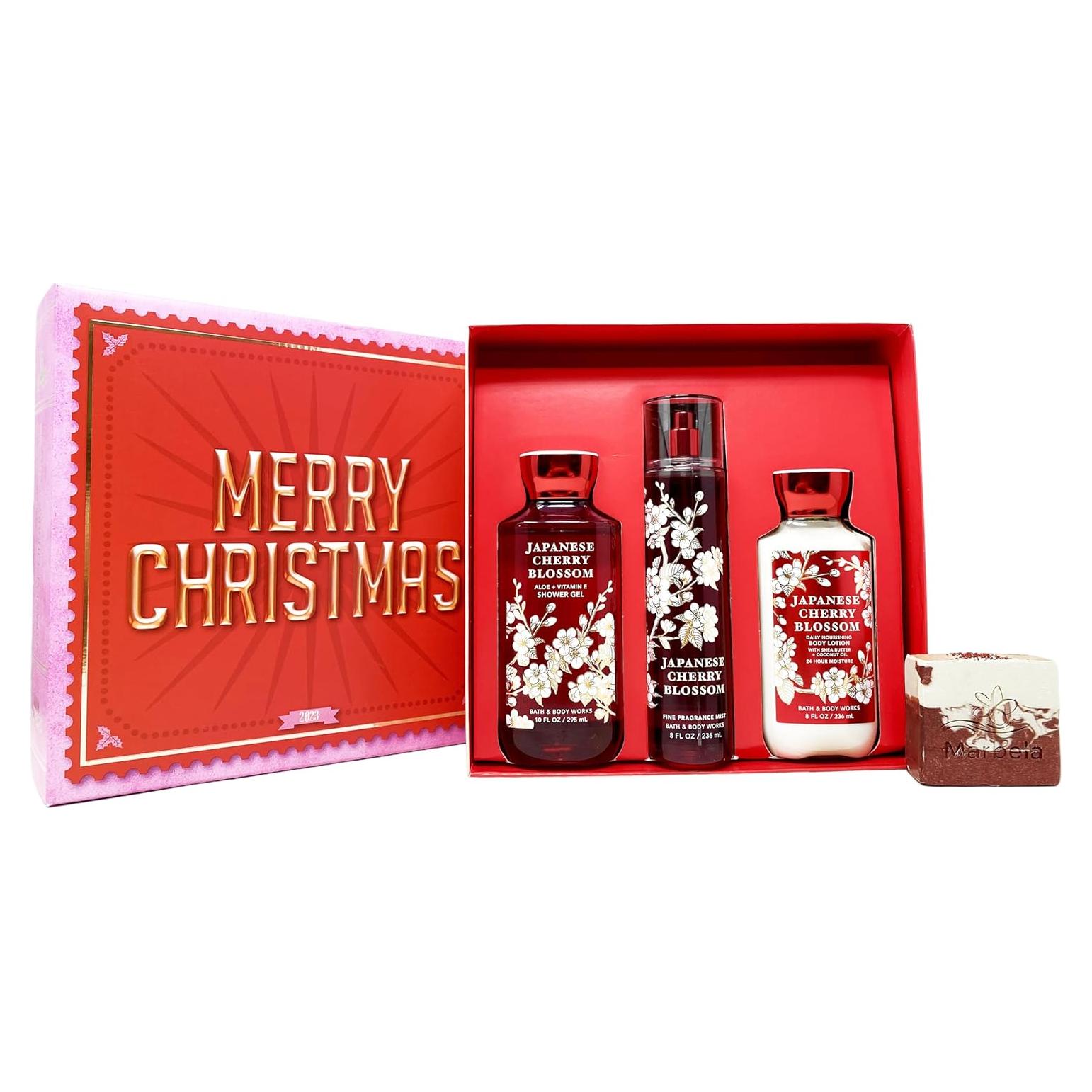 Conjunto de Baño y Cuerpo Flor de Cerezo Japonés - Gel, Mist y Loción