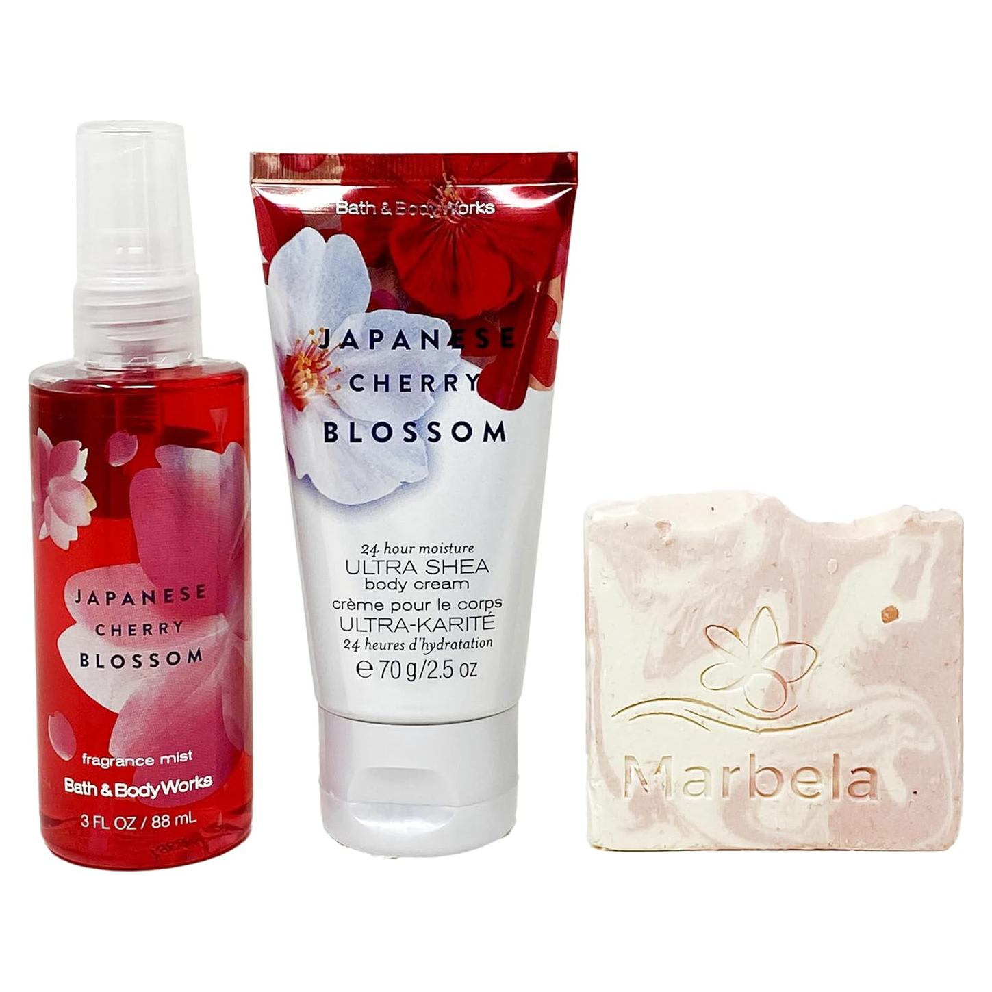 Conjunto de Viaje Baño y Cuerpo Flor de Cerezo Japonés
