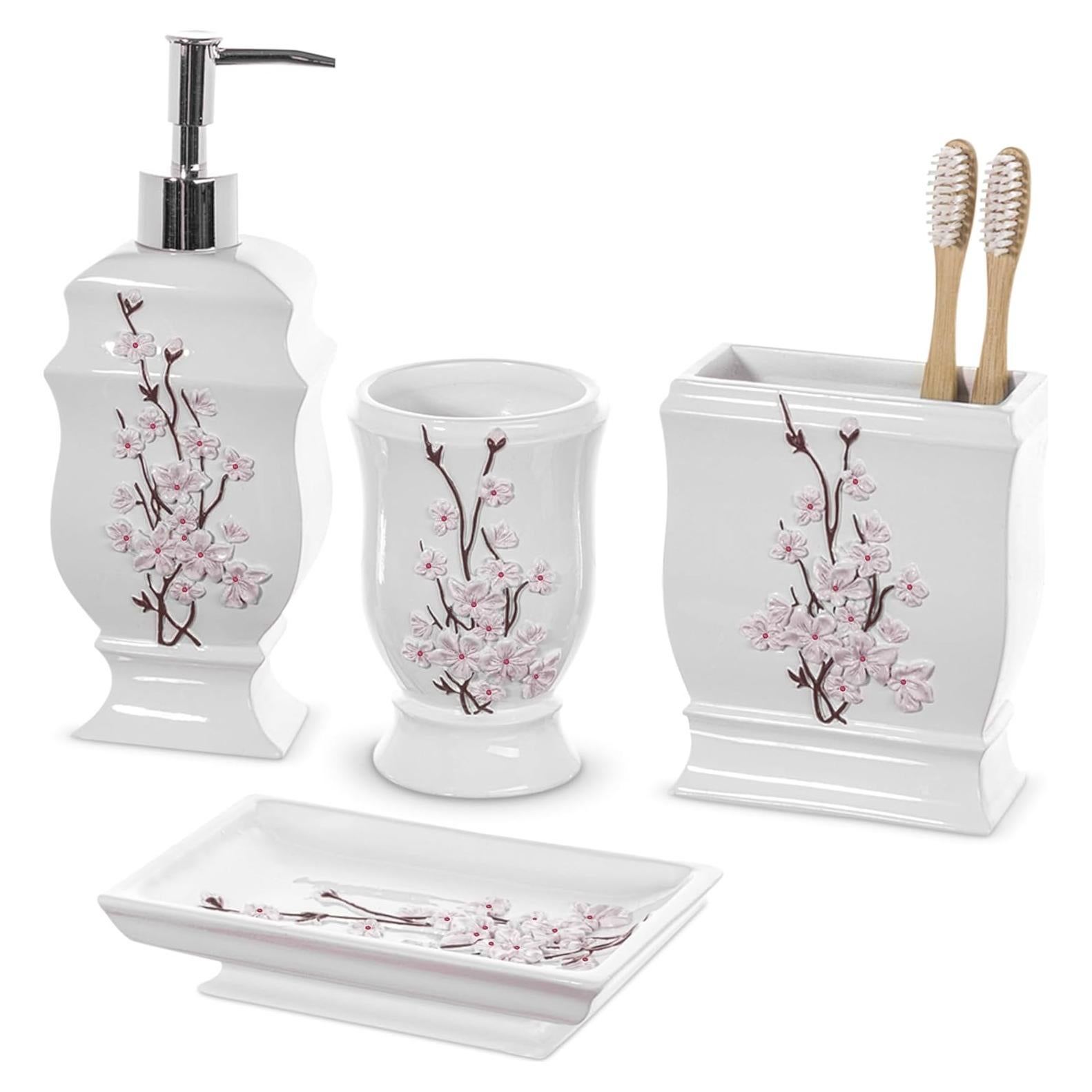 Juego de baño Creative Scents Vanda 4 piezas Floral