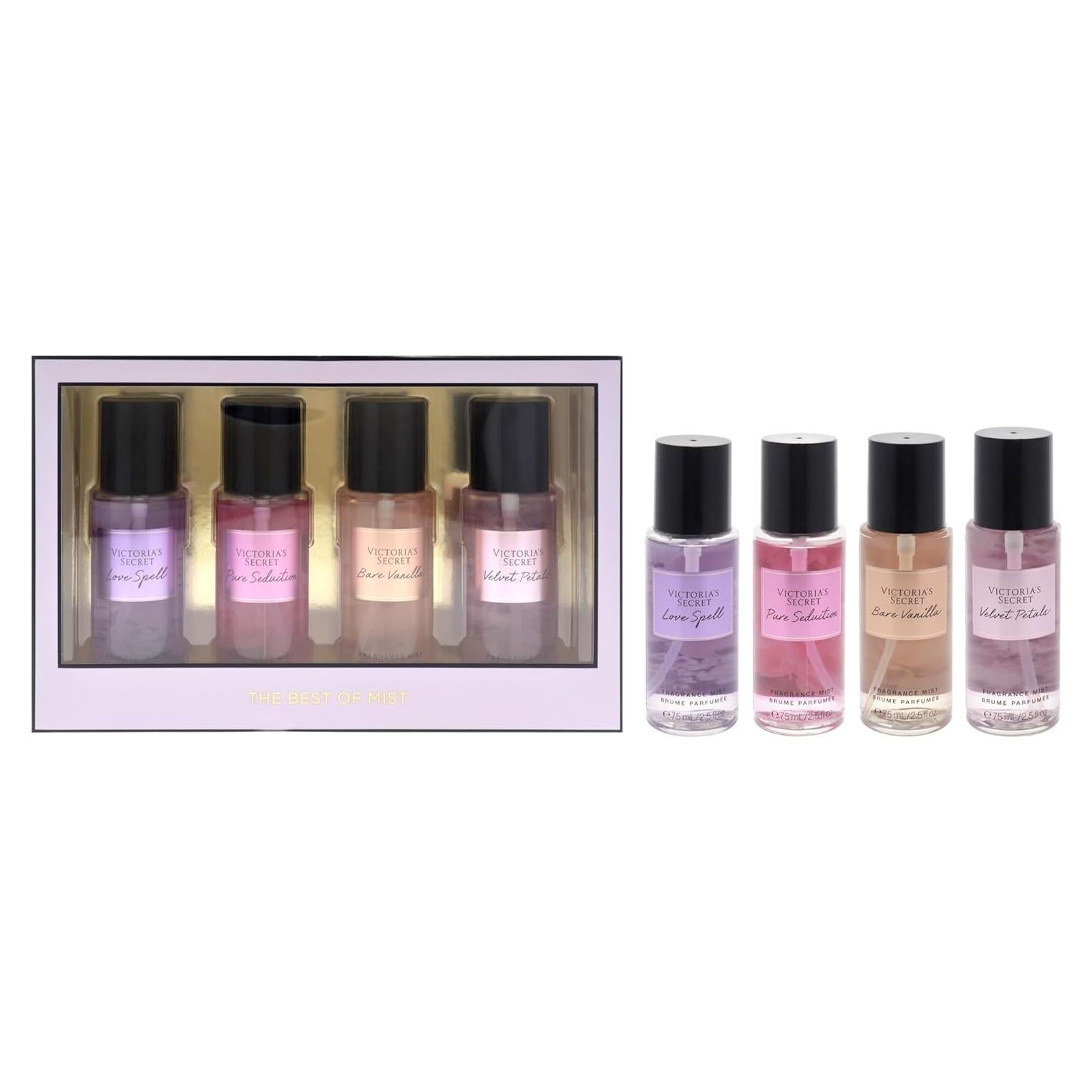 Set de Brumas Victoria's Secret para Mujeres - 4 Piezas 75ml