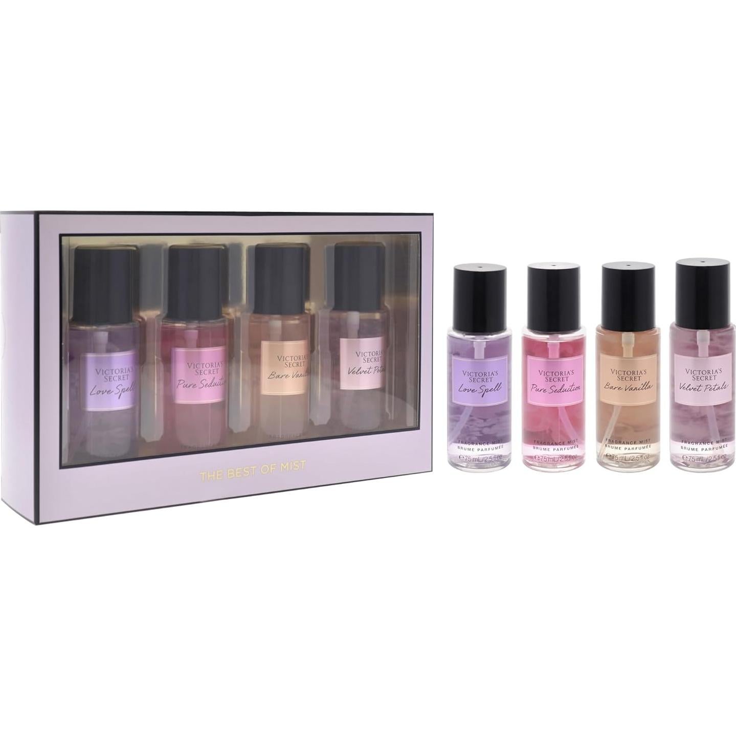 Set de Brumas Victoria's Secret para Mujeres - 4 Piezas 75ml