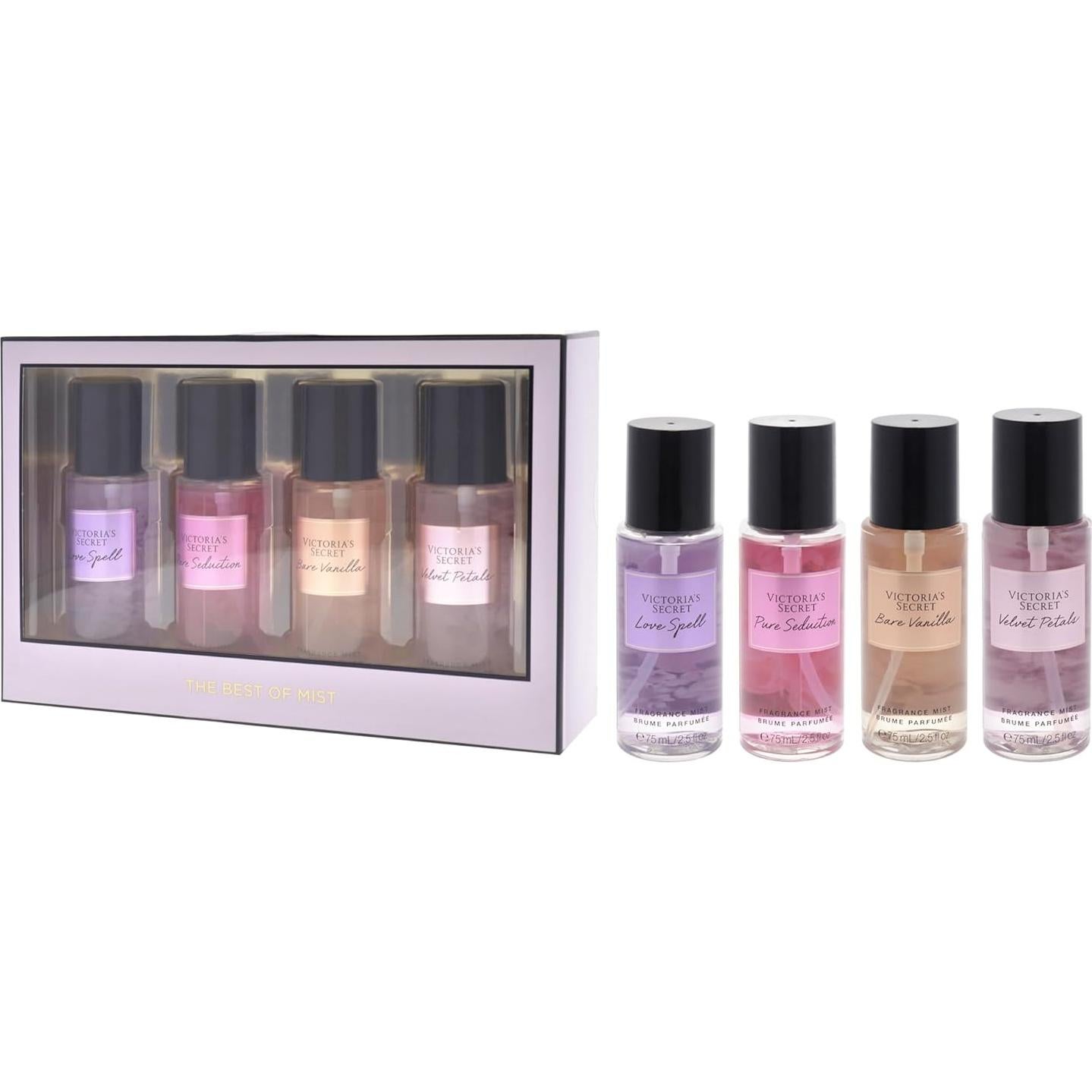 Set de Brumas Victoria's Secret para Mujeres - 4 Piezas 75ml