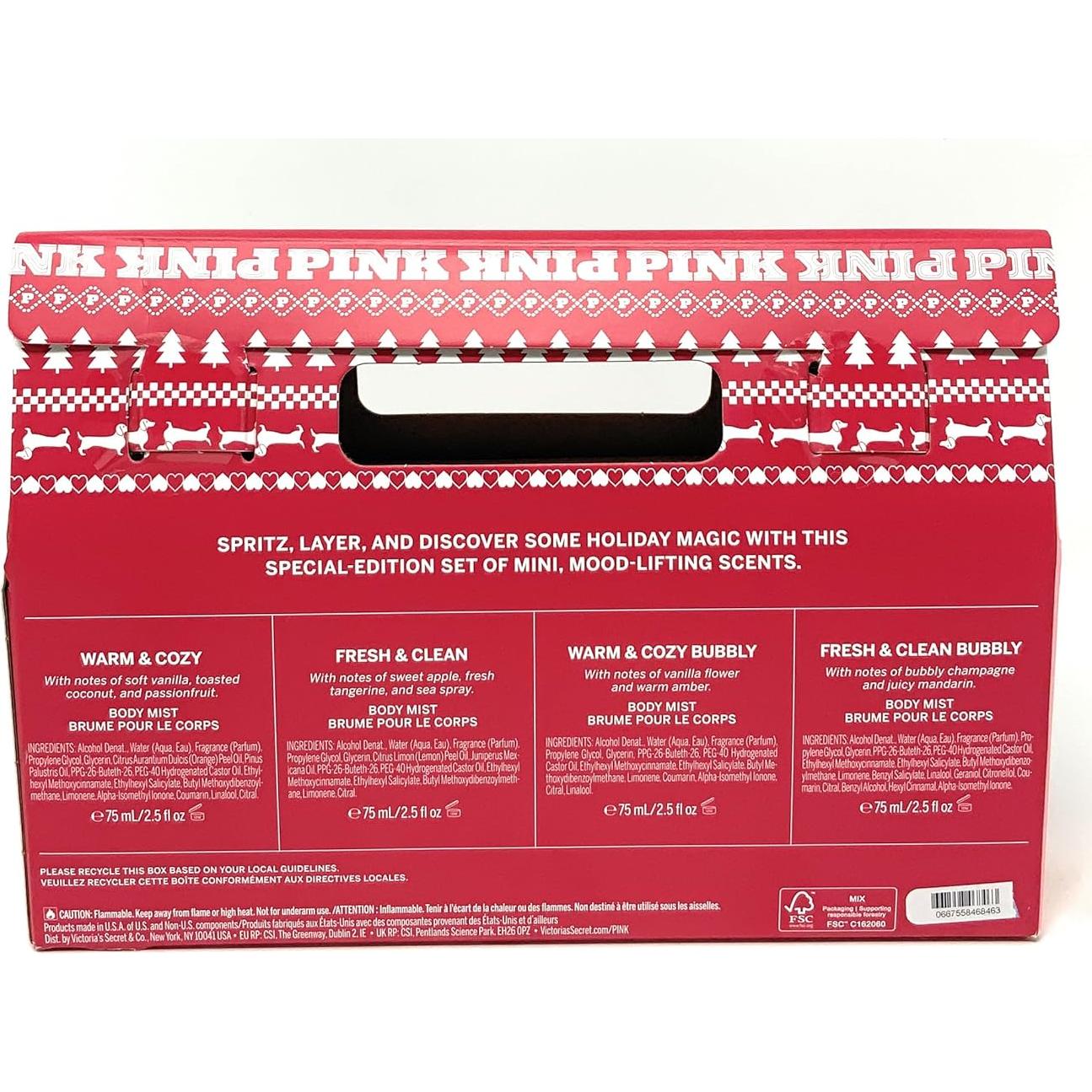 Conjunto de Regalo 4PC Merry Mini Mist Victoria's Secret PINK