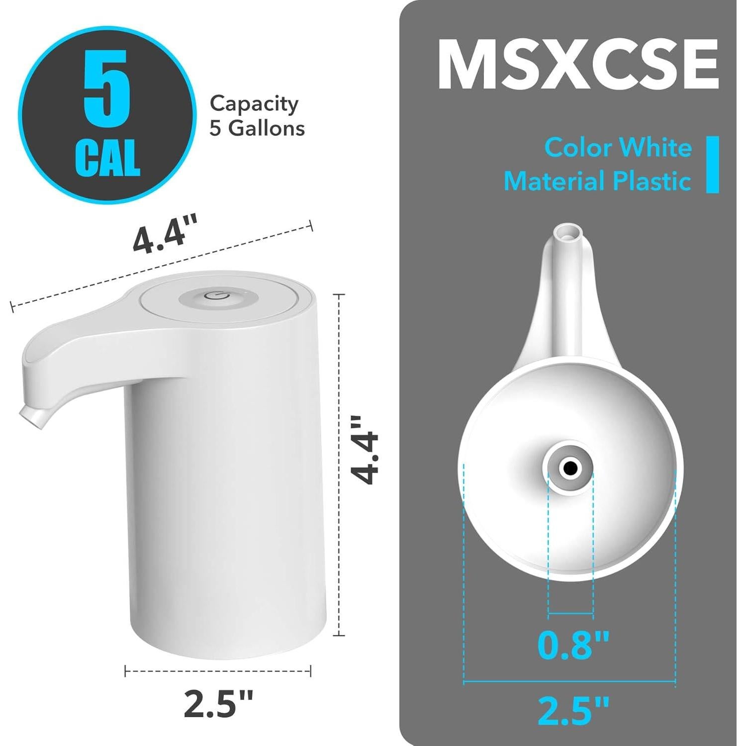 Bomba Eléctrica Msxcse para Botellas de Agua 5 Galones USB