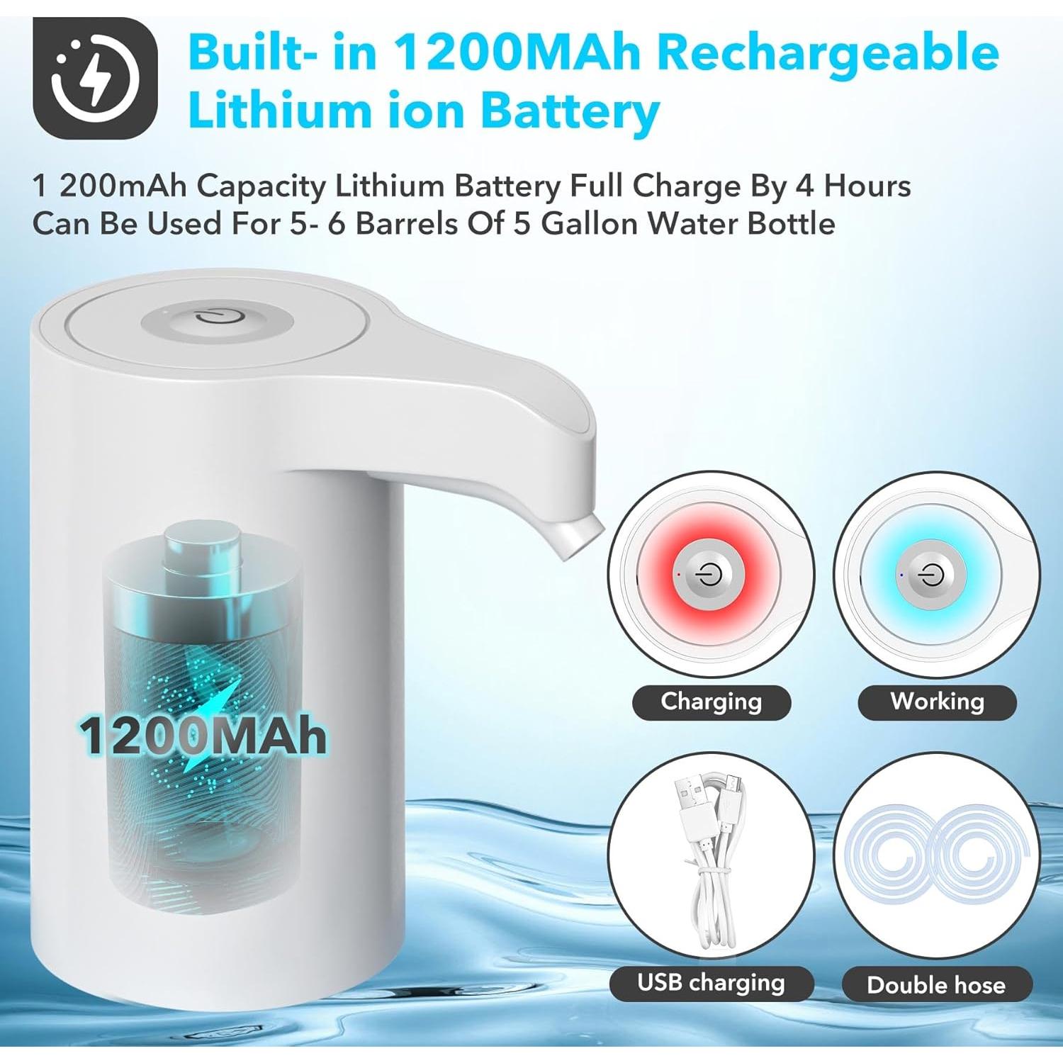 Bomba Eléctrica Msxcse para Botellas de Agua 5 Galones USB