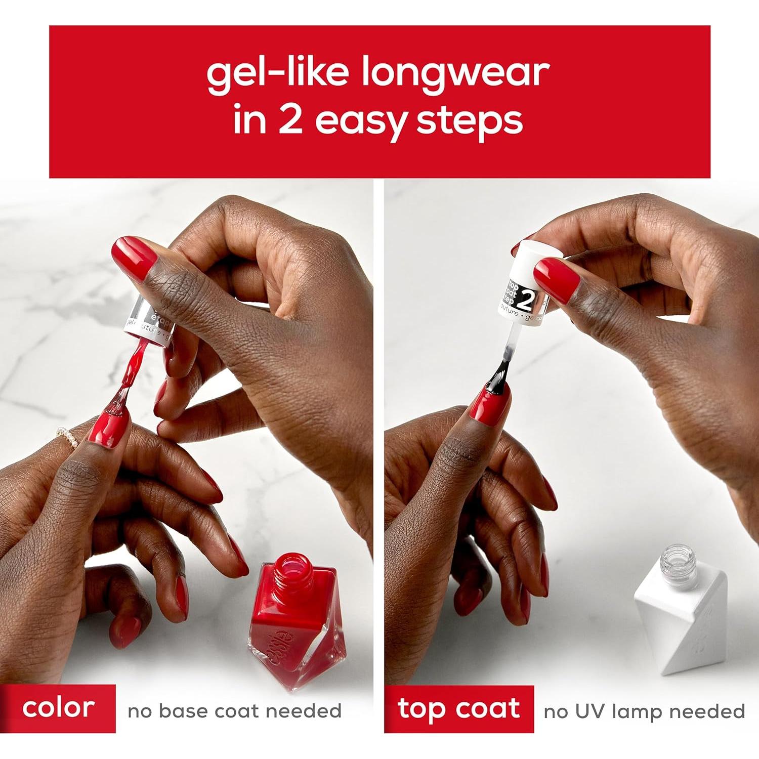 Kit Esmalte Uñas Larga Duración Essie Gel Couture 13.6 ml Rosa