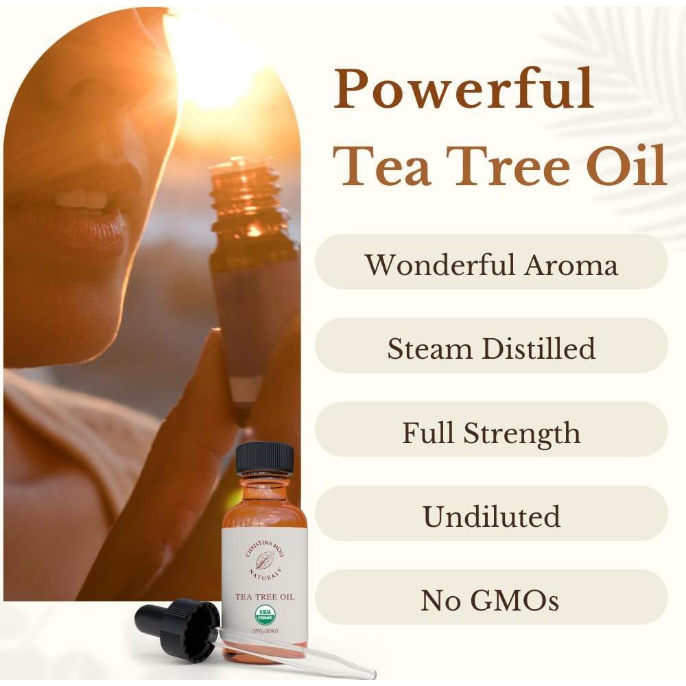 Aceite de Árbol de Té Orgánico Christina Moss 30ml Puro