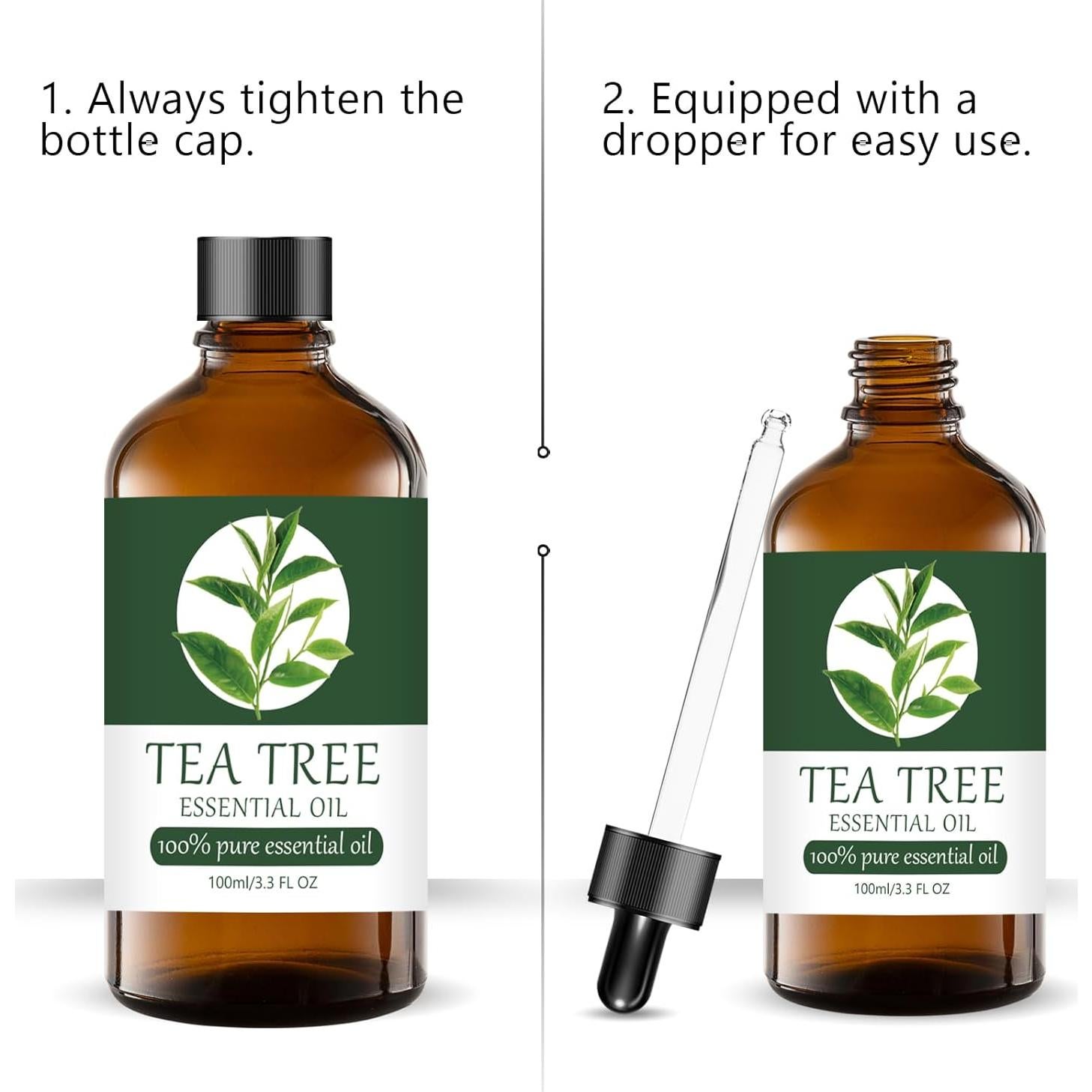 Aceite Esencial de Árbol de Té 100% Puro 97.6 ml para Aromaterapia