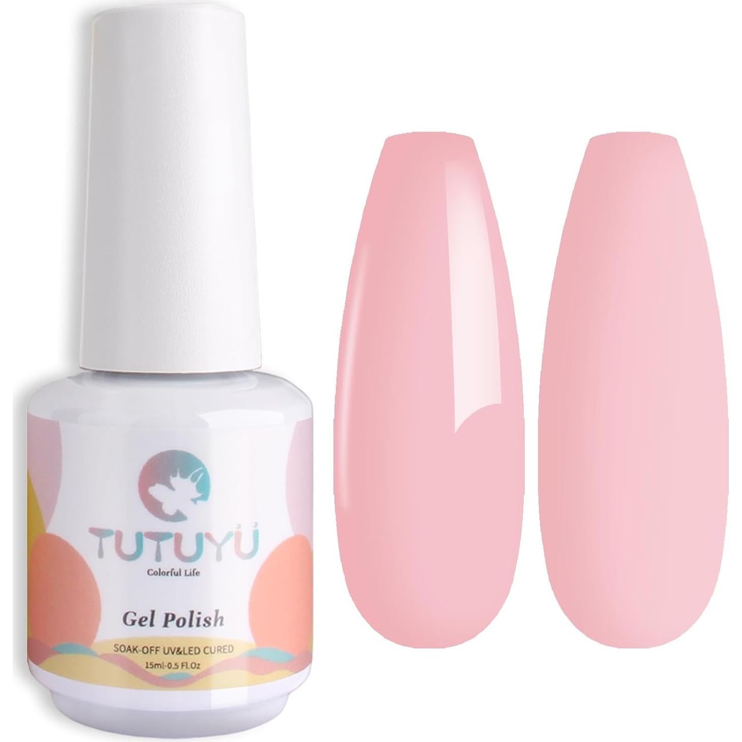 Esmalte de Uñas Gel Rosa Bailarina TUTUYU 15 ml Ecológico