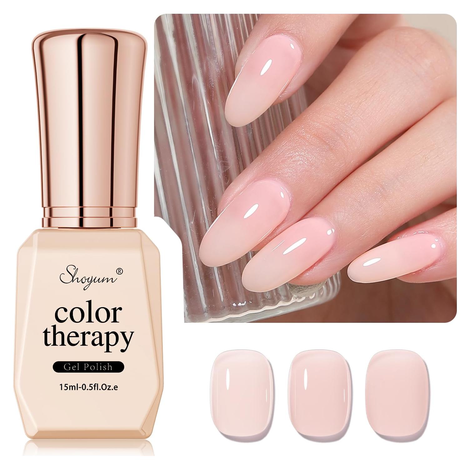 Esmalte de Uñas Gel Rosa Nude 15ml ShoYum - Transparente Natural