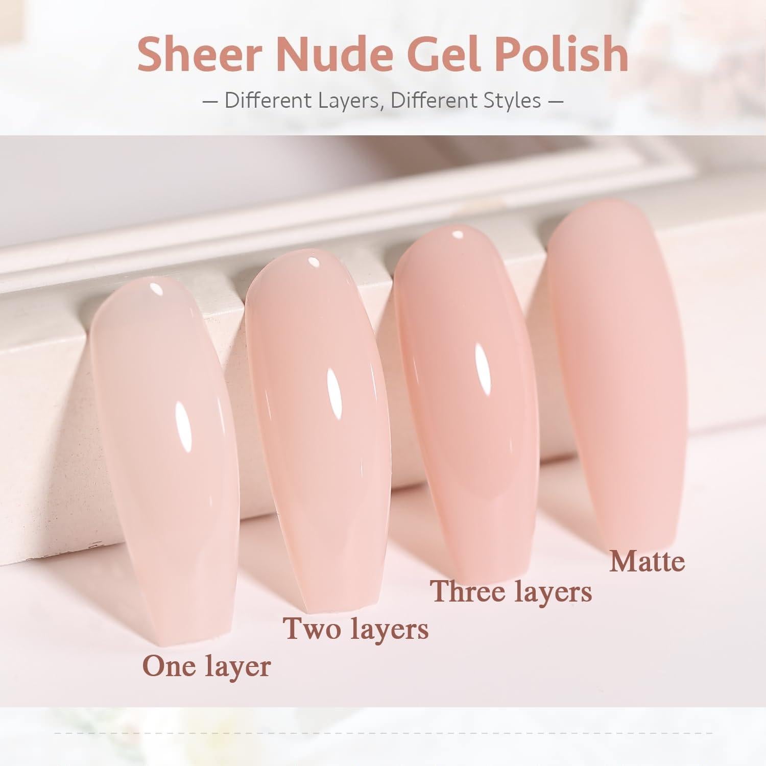 Esmalte de Uñas Gel Rosa Nude 15ml ShoYum - Transparente Natural