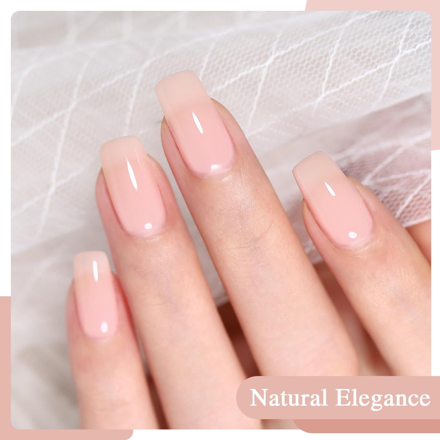 Esmalte de Uñas Gel Rosa Nude 15ml ShoYum - Transparente Natural
