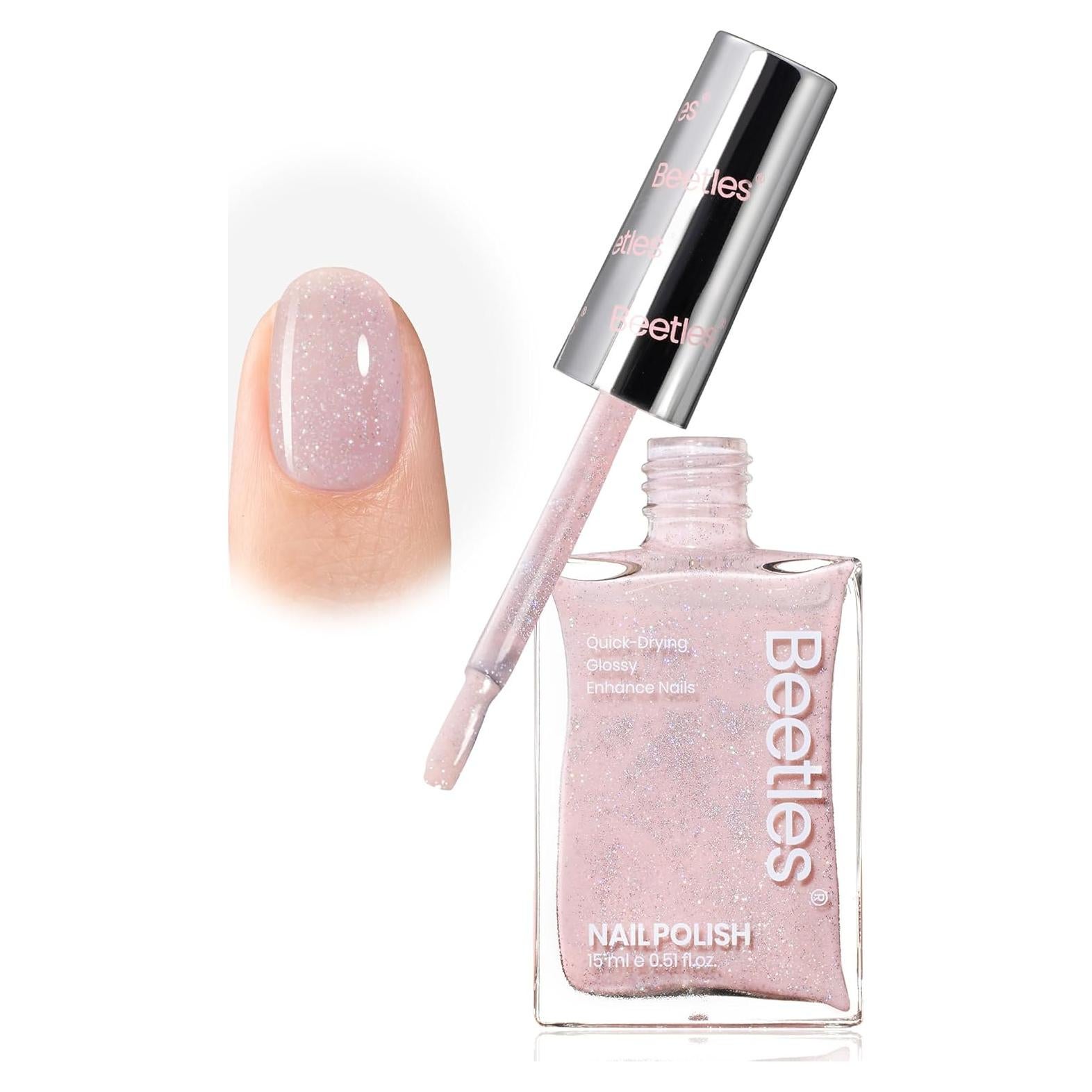 Esmalte Endurecedor de Uñas Beetles 15ml Rosa Soñado Haze