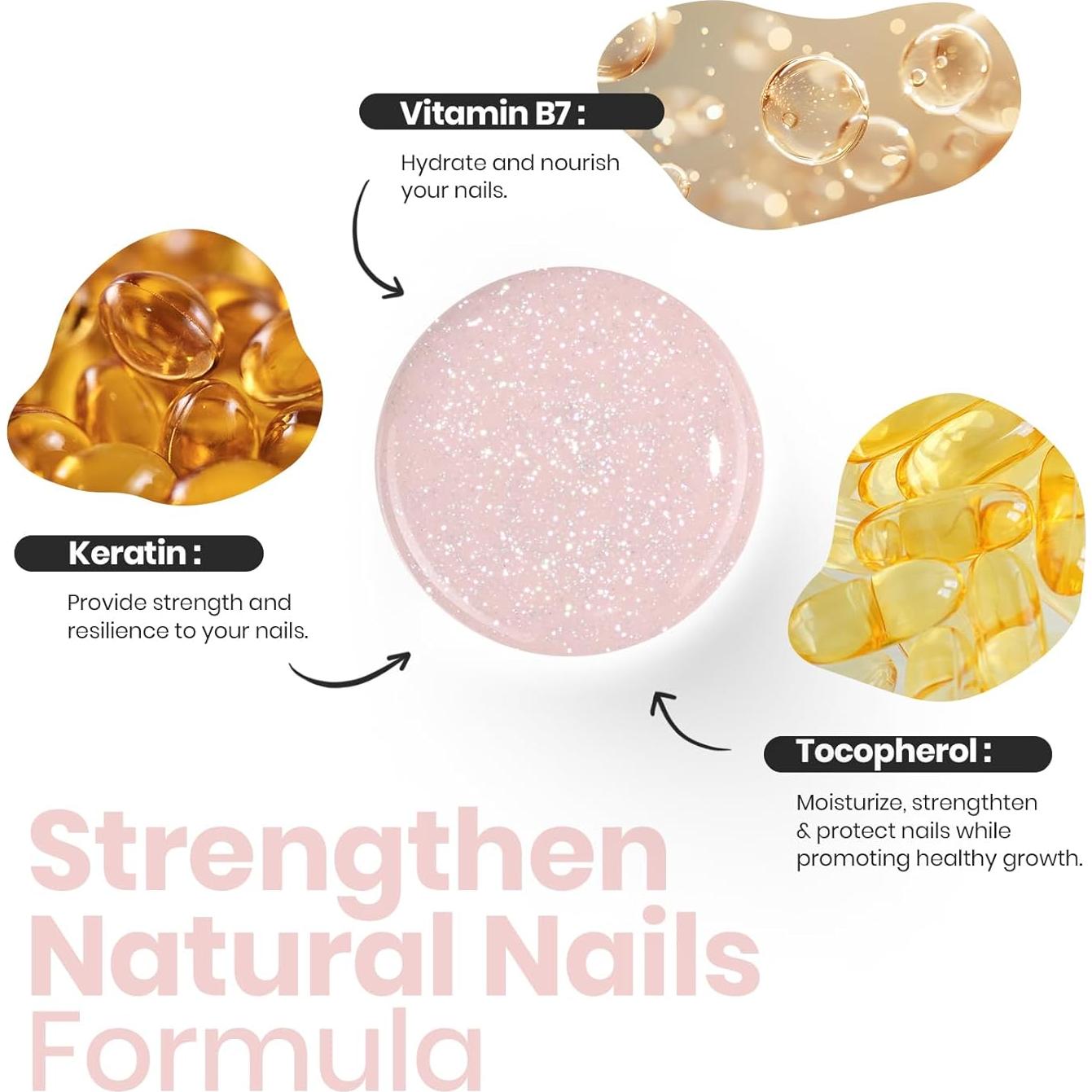 Esmalte Endurecedor de Uñas Beetles 15ml Rosa Soñado Haze