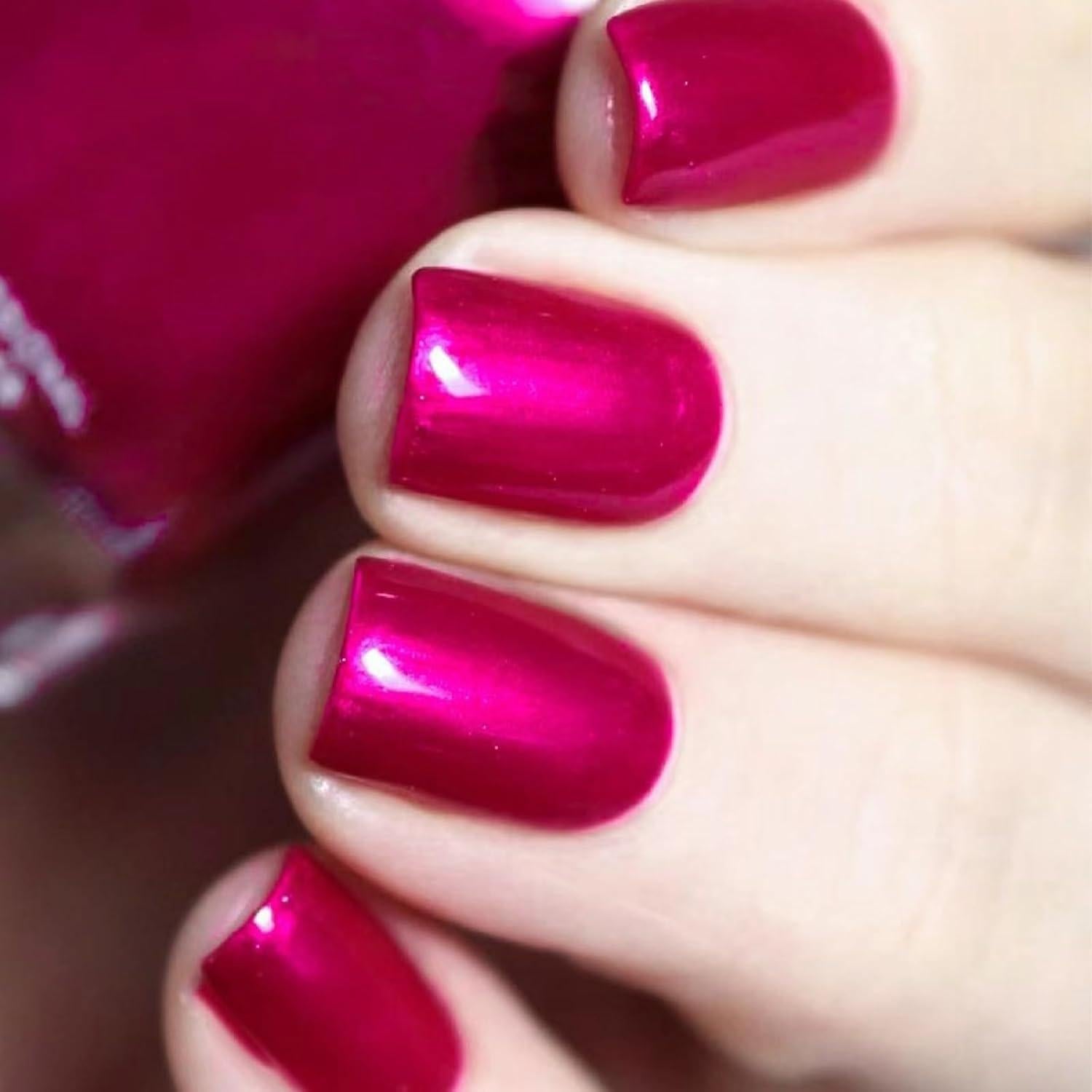 Esmalte de Uñas COSMOO Rosa Fucsia 12ml Secado Rápido