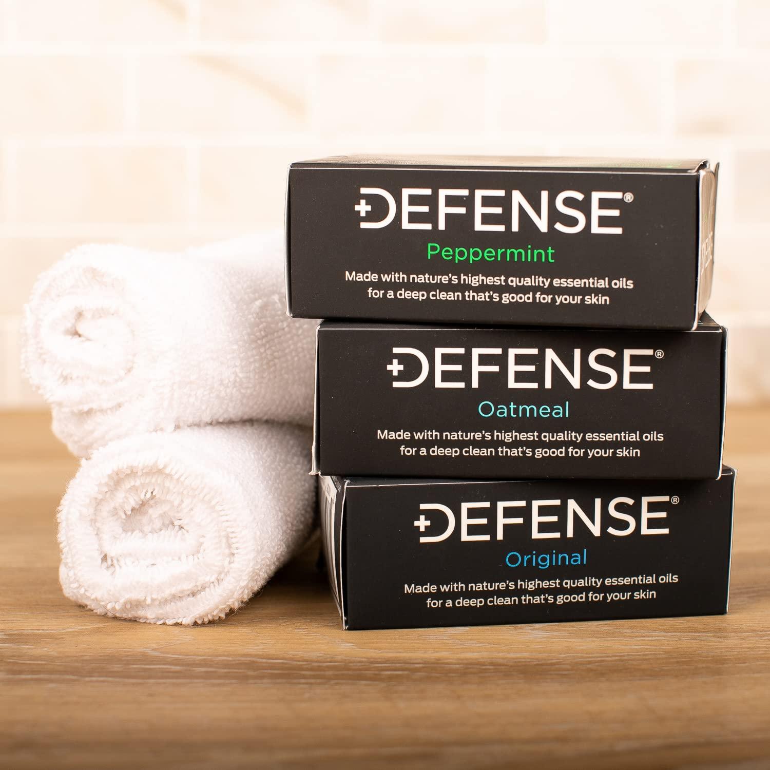 Jabón Natural Defense Soap Set 3 Variedades - Original, Menta, Avena