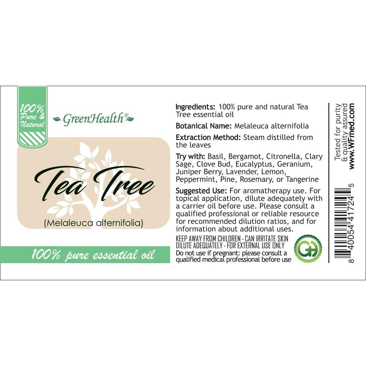 Aceite Esencial de Árbol de Té GreenHealth 59 ml Puro
