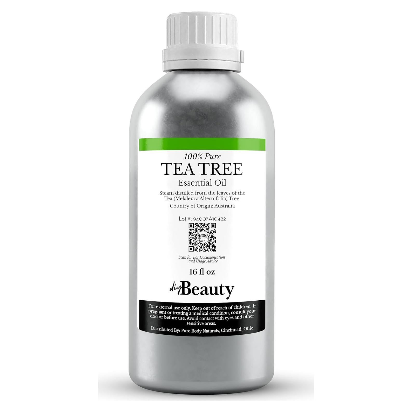 Aceite de Árbol de Té 100% Puro DIYBeauty 473 ml - Orgánico