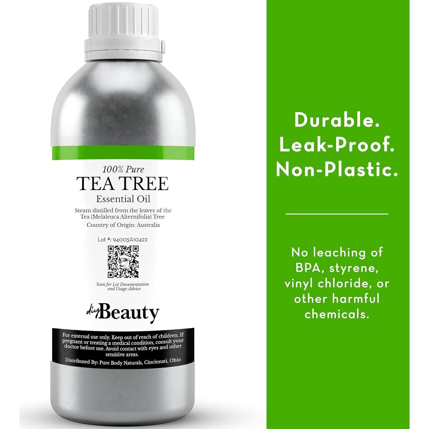 Aceite de Árbol de Té 100% Puro DIYBeauty 473 ml - Orgánico