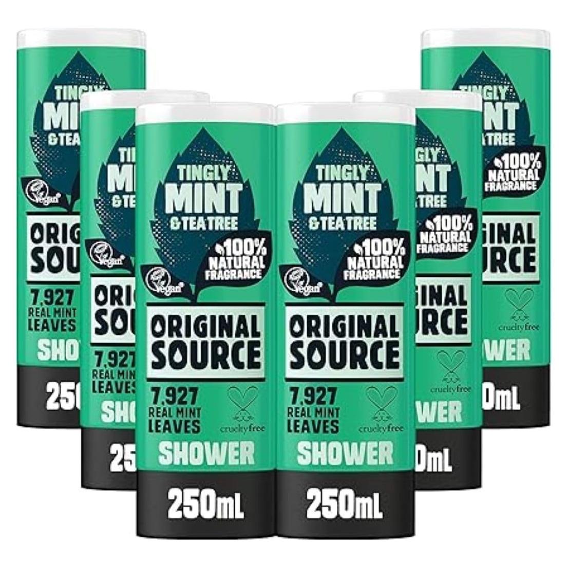 Gel de Ducha Original Source Menta y Árbol de Té 250ml - 6 Unidades