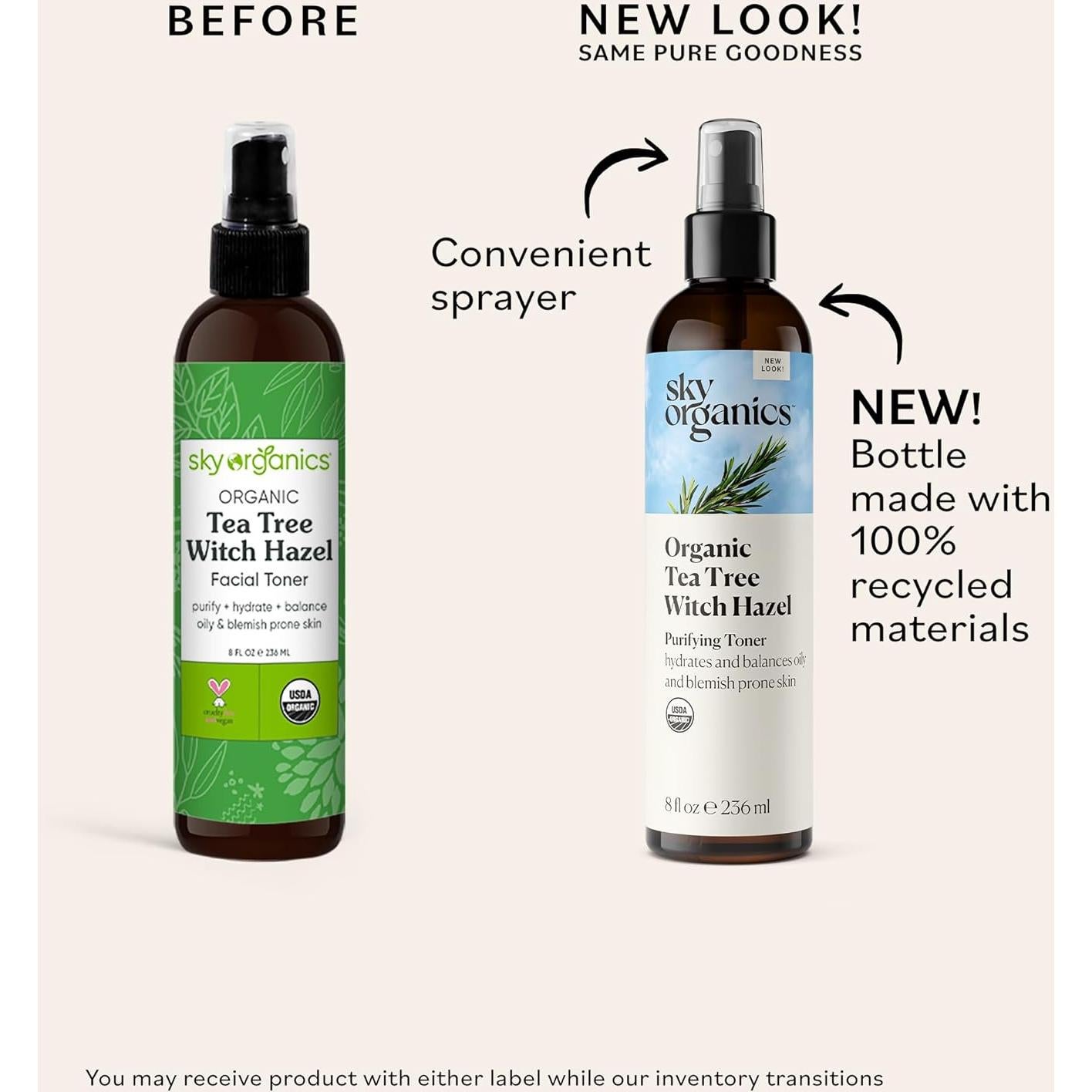 Tónico Facial Purificante Orgánico Sky Organics 236 ml