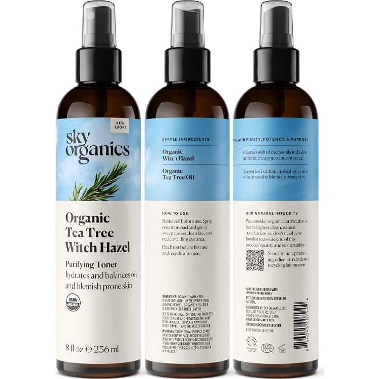 Tónico Facial Purificante Orgánico Sky Organics 236 ml