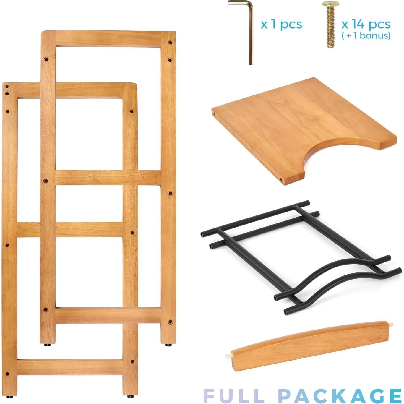 Soporte para Jarras de Agua BETSEO 3 Niveles Madera Natural