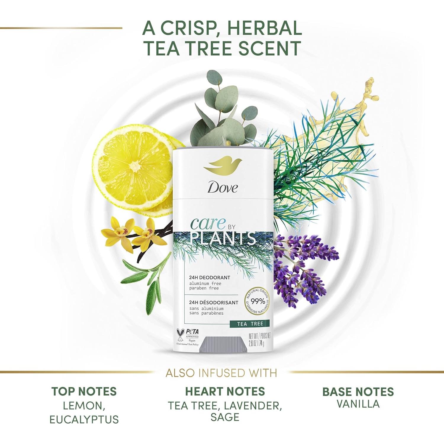 Desodorante en barra Dove Cuidado por Plantas 73.71 g Árbol de Té