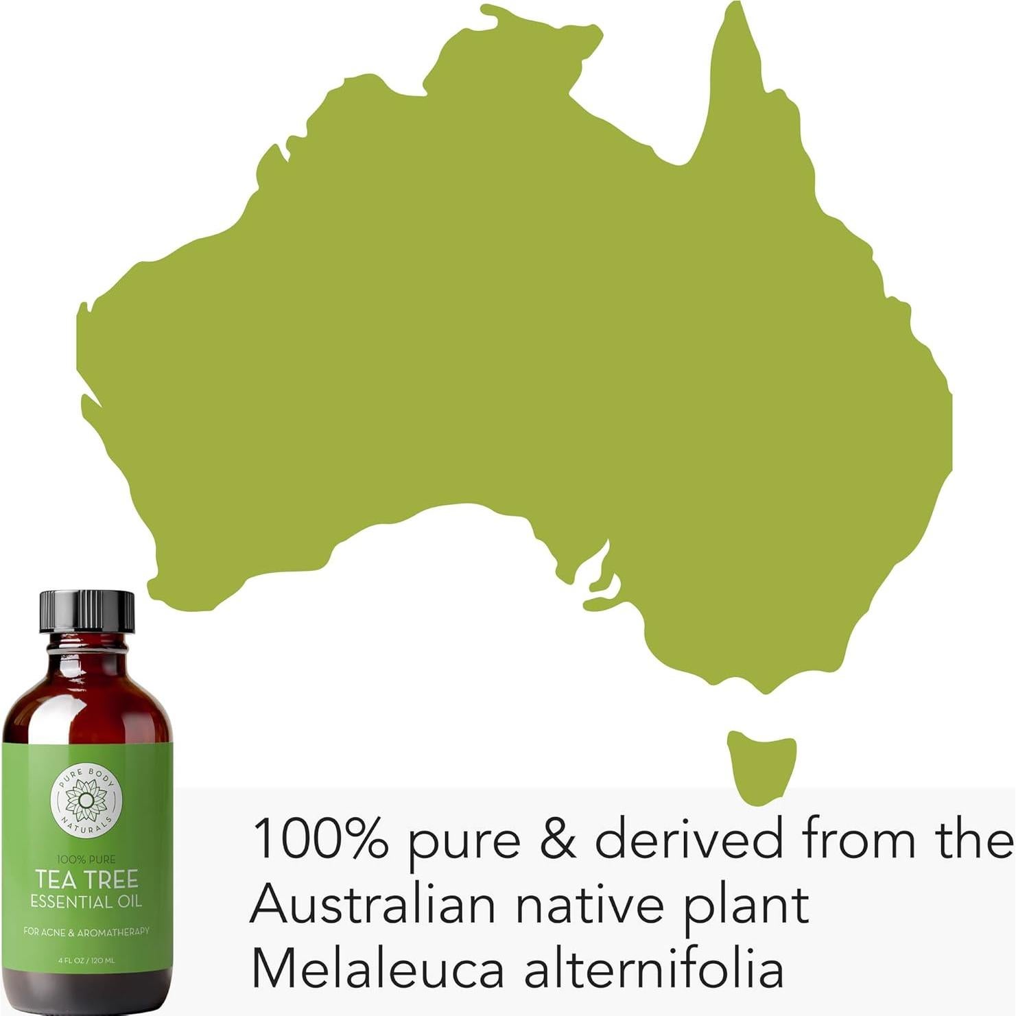 Aceite Esencial de Árbol de Té 118 ml Pure Body Naturals