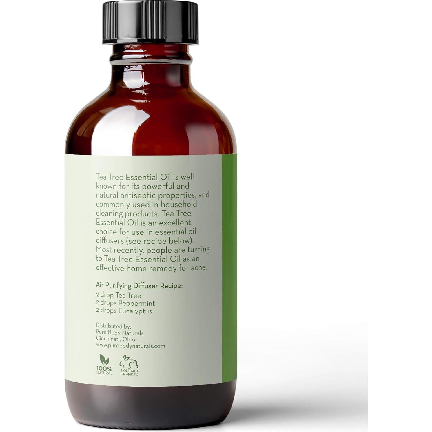 Aceite Esencial de Árbol de Té 118 ml Pure Body Naturals