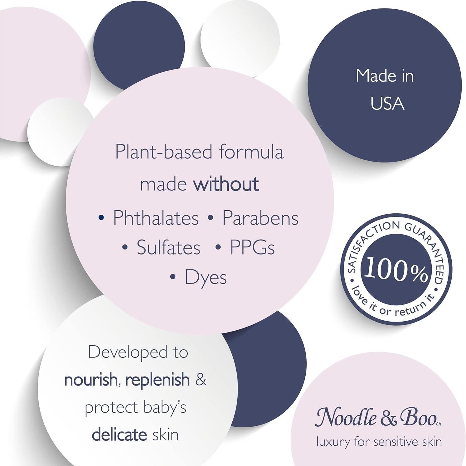 Bubbles para Piel Sensible Noodle & Boo 473 ml Hipoalergénico