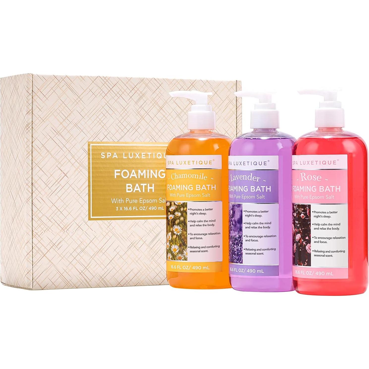 Set de Baño Espumoso Spa Luxetique 1470 ml Aromas Naturales