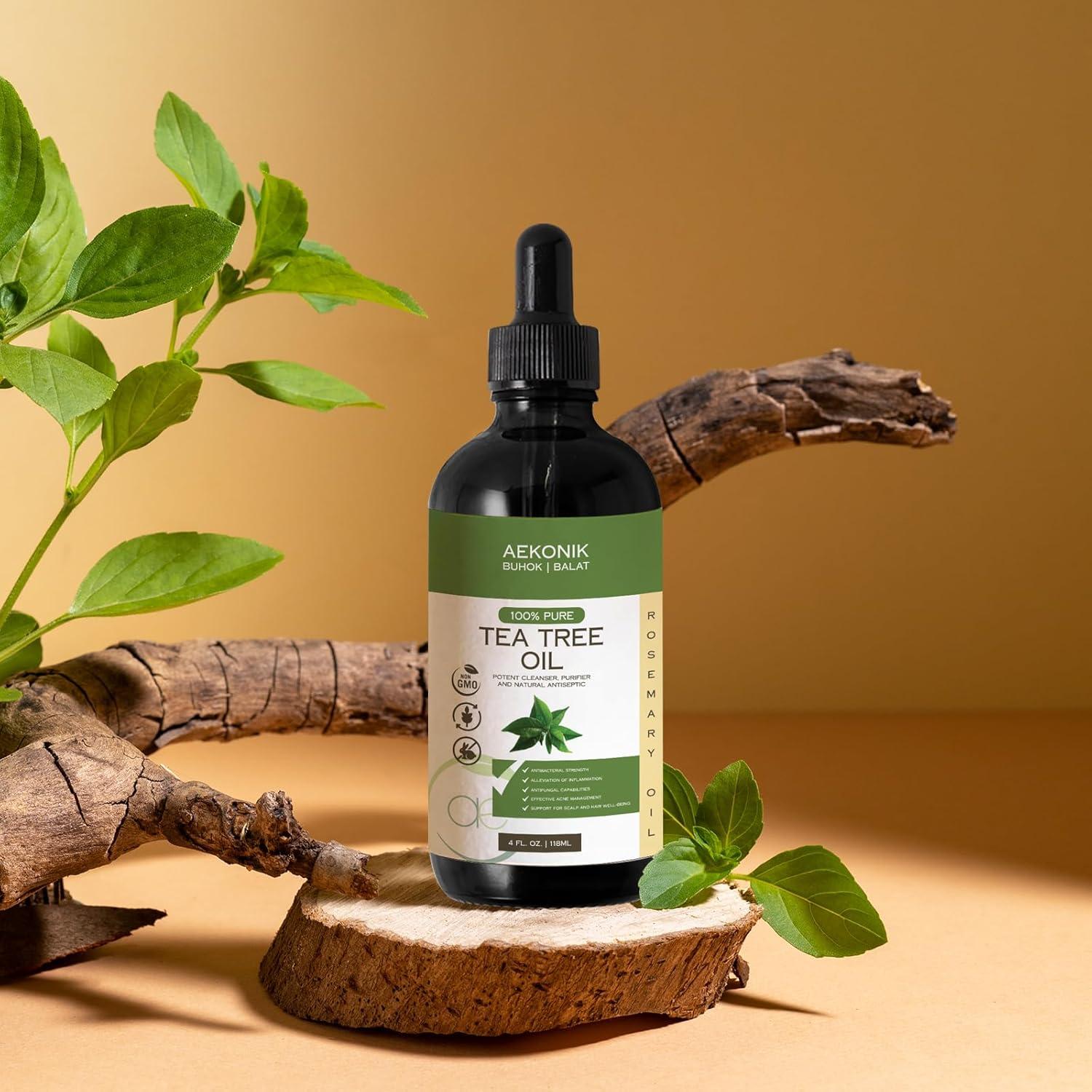 Aceite Esencial de Árbol de Té Aekonik 118 ml - Antiséptico Natural