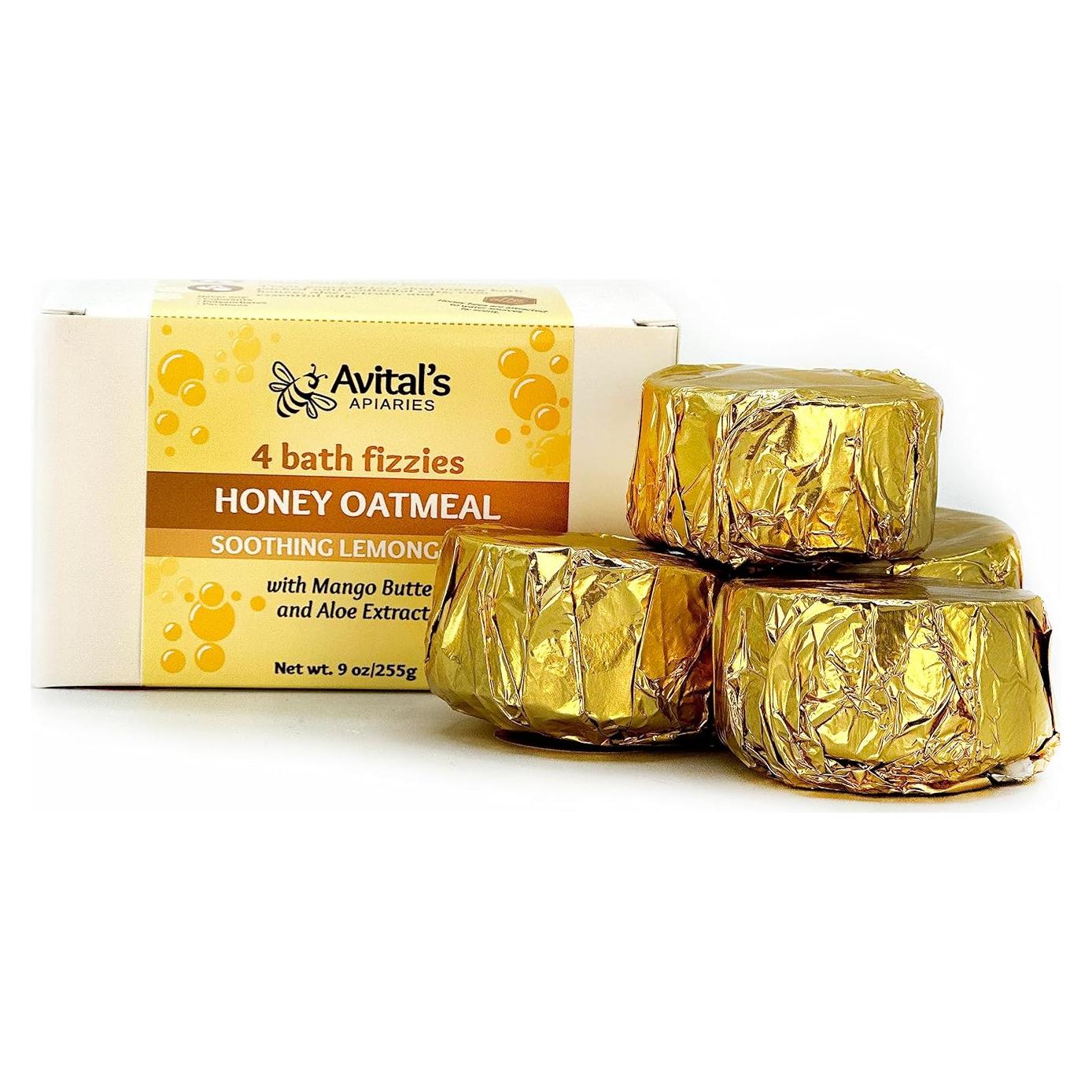 Fizzies de Baño Avitals Lavanda Limón Miel Avena - 4 Unidades