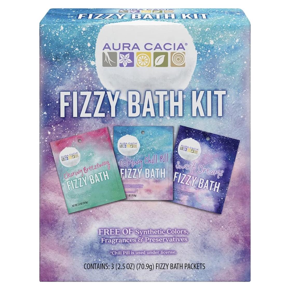 Kit de Baño Efervescente Aura Cacia - Aromaterapia 3 Paquetes